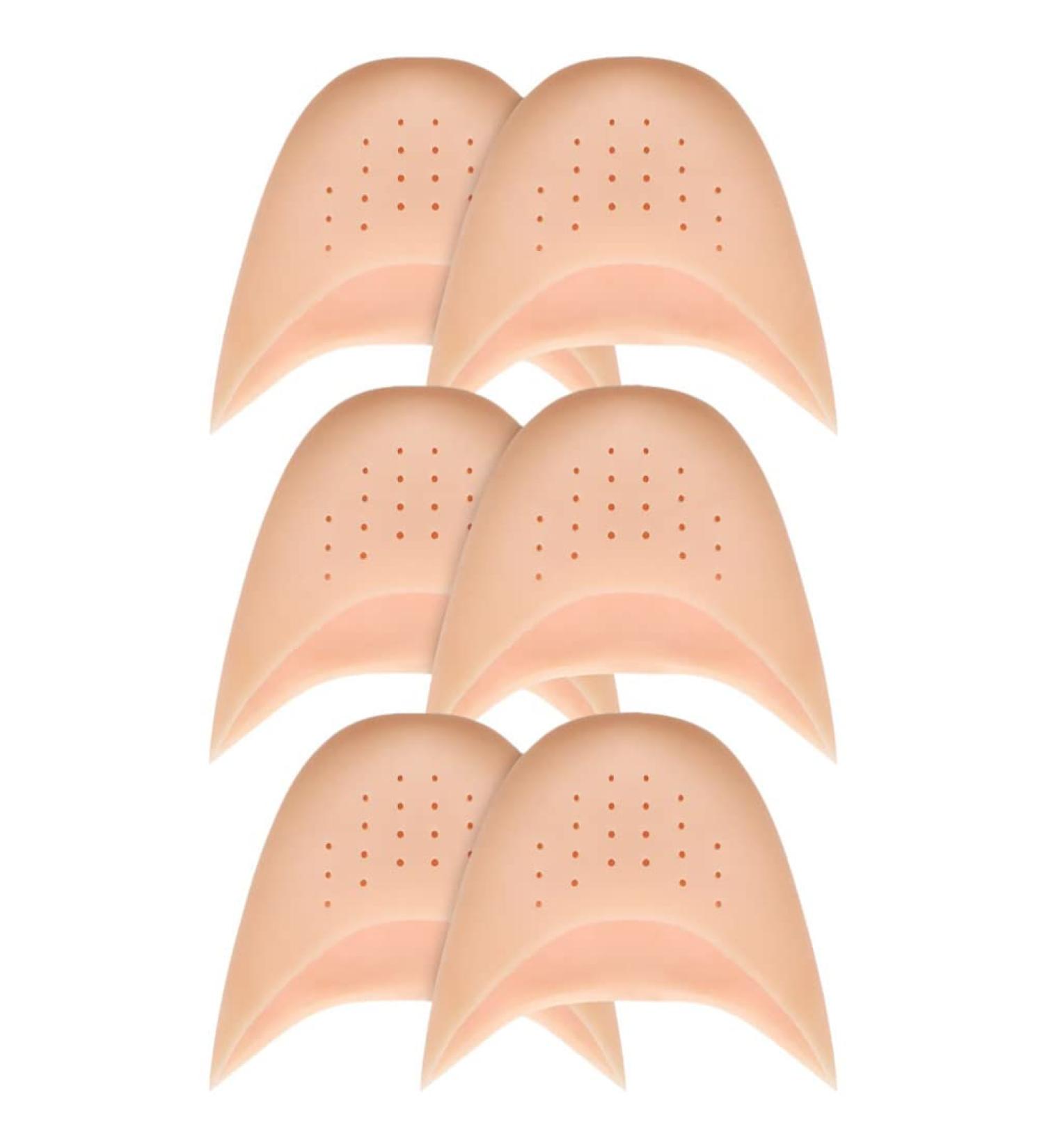 Healvian Shoe Crease Protector - 6Pcs Reusable Silicone Ballet Toe Pads for Women | Toe Protectors for Heels, Pointe Shoes, and Yoga Toes - Buy Online on GoSupps.com