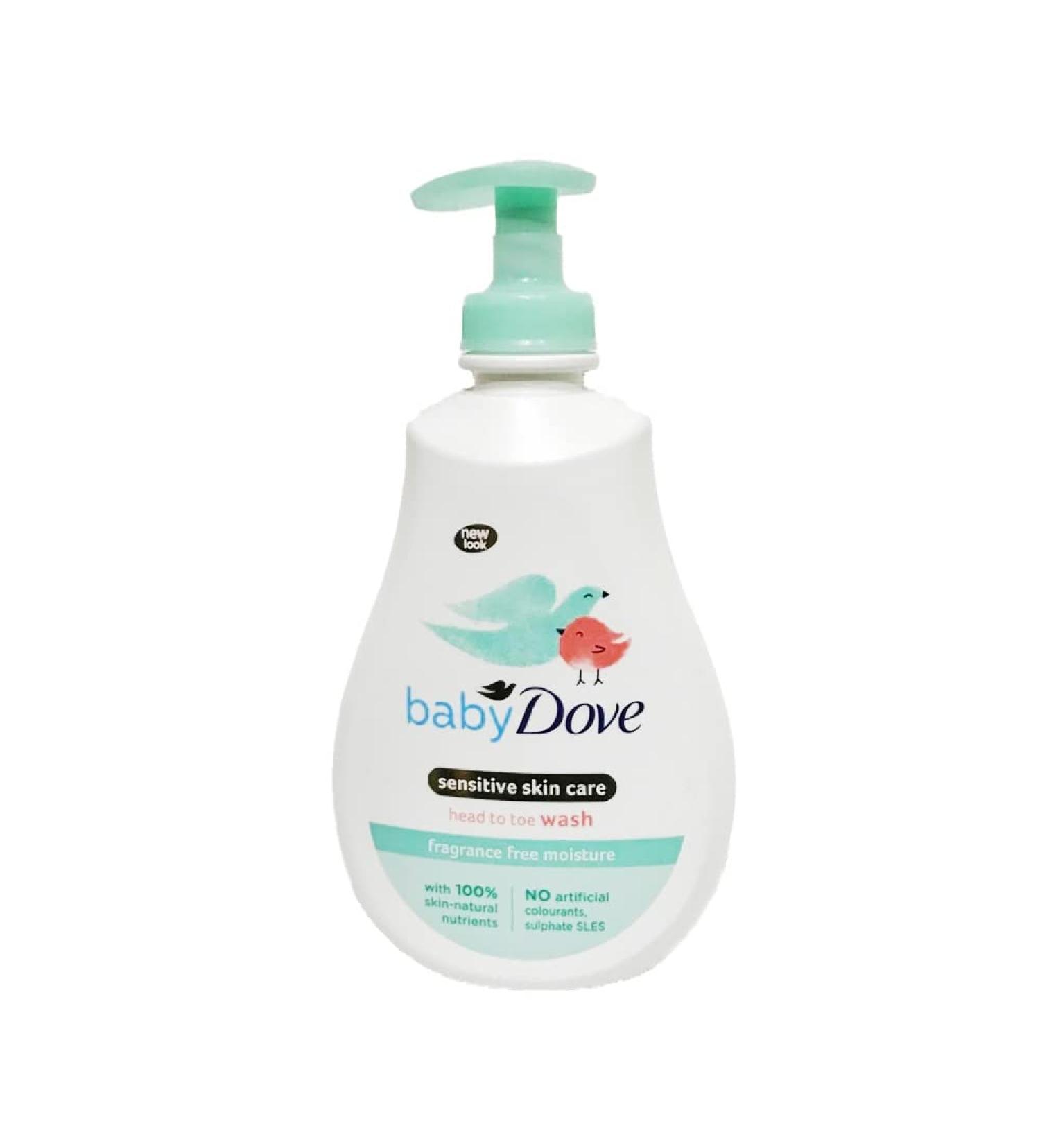 Dove Baby Sensitive Moisture Head to Toe Wash 400ml - Gentle Cleansing for Delicate Skin - Buy Online on GoSupps.com