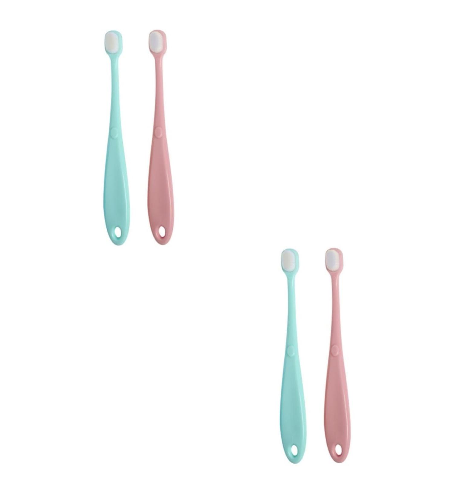 Minkissy 4-Piece Children's Toothbrush Set - Gentle Oral Hygiene Kit for Newborns & Kids | Tooth Carrier & Razor Integration - Buy Online on GoSupps.com