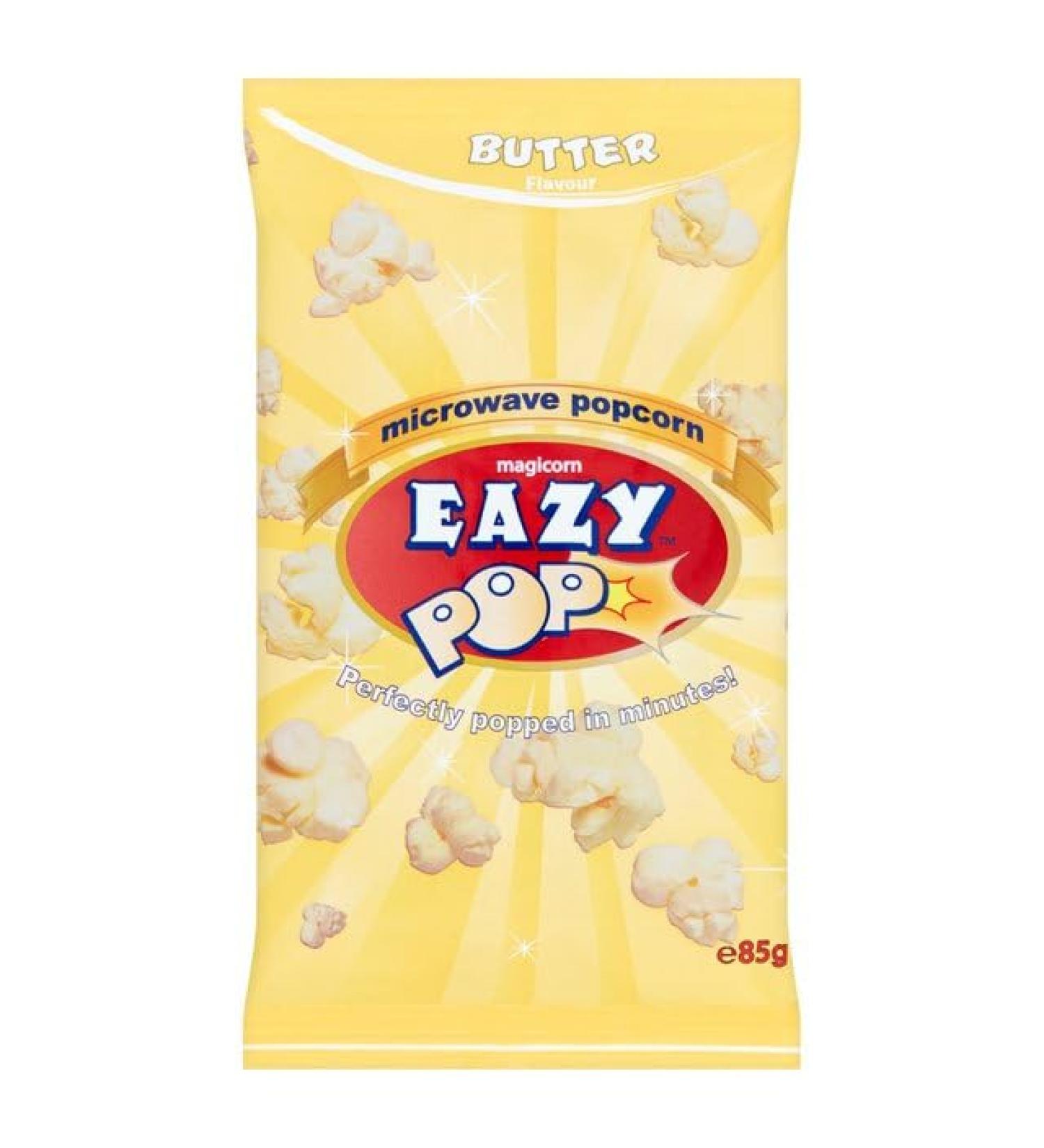 EAZYPOP Microwave Popcorn 85g (Butter Flavour Pack of 5)