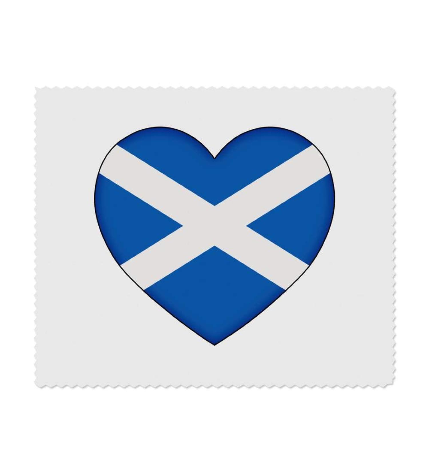 Azeeda Scotland Flag Heart Microfiber Glasses Cleaning Cloths - 2 Pack | Ideal for Eyewear Care - International Shipping Available - Buy Online on GoSupps.com