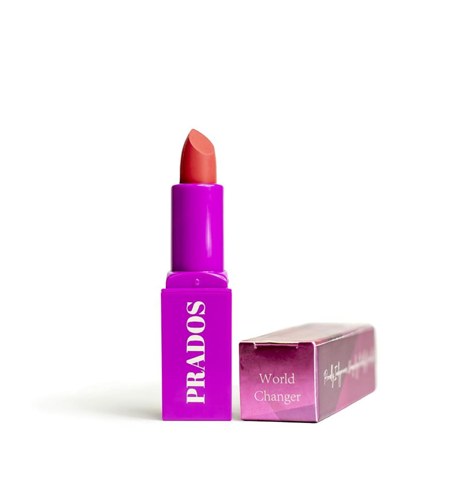 PRADOS BEAUTY World Changer Lipstick Satin to Matte Finish