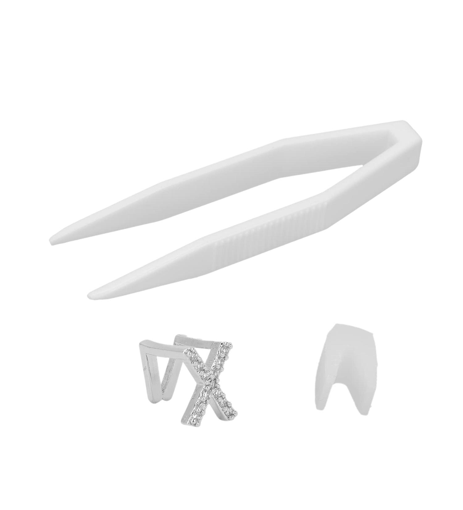 Metal Teeth Brace for Party Fashionable Jewelry Decoration Plated English Letter X Fits Most Tooth Sizes Portable - Buy Online on GoSupps.com