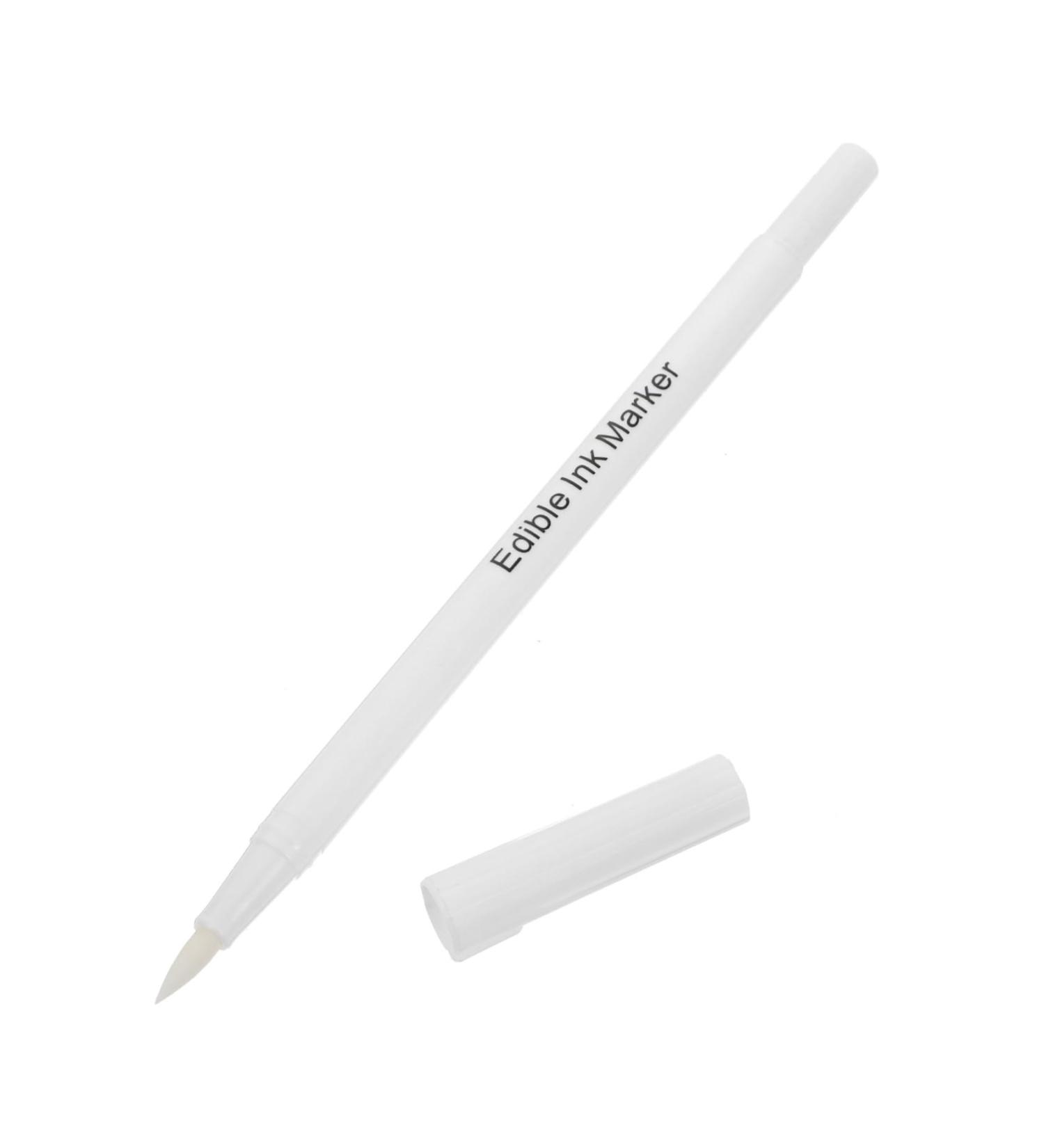 Hoement 1pc Coloring Pen Edible Food Markers Cake DIY Draw Pen Cake Pen Fine Tip Markers Plastic White - Buy Online on GoSupps.com