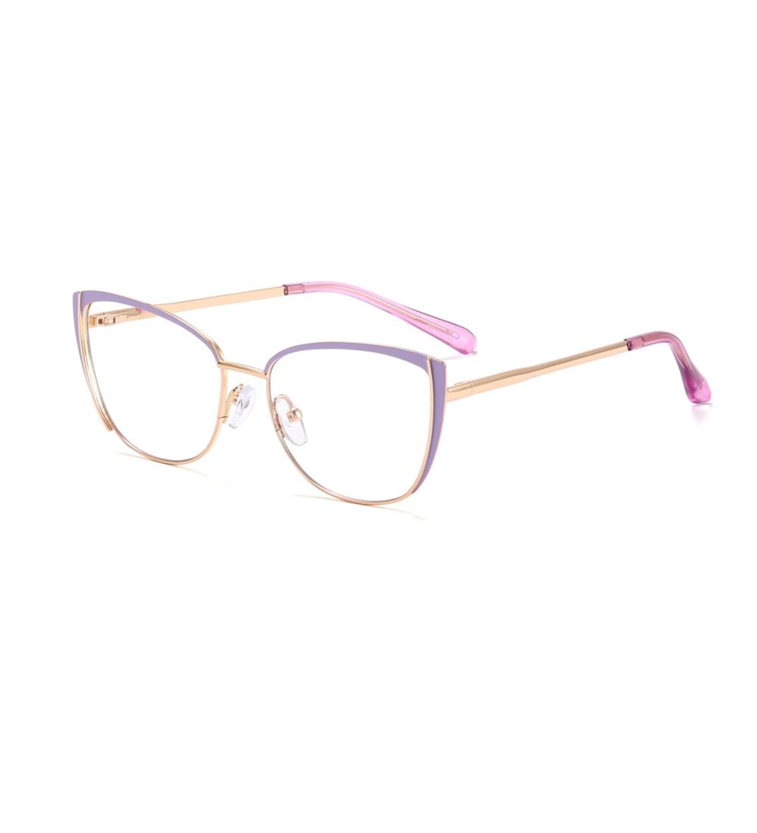 Kachawoo Blue Light Blocking Glasses - Retro Cat Eye Metal Frame for Women - Anti Blue Light Computer Eyewear in Gold & Purple - Buy Online on GoSupps.com