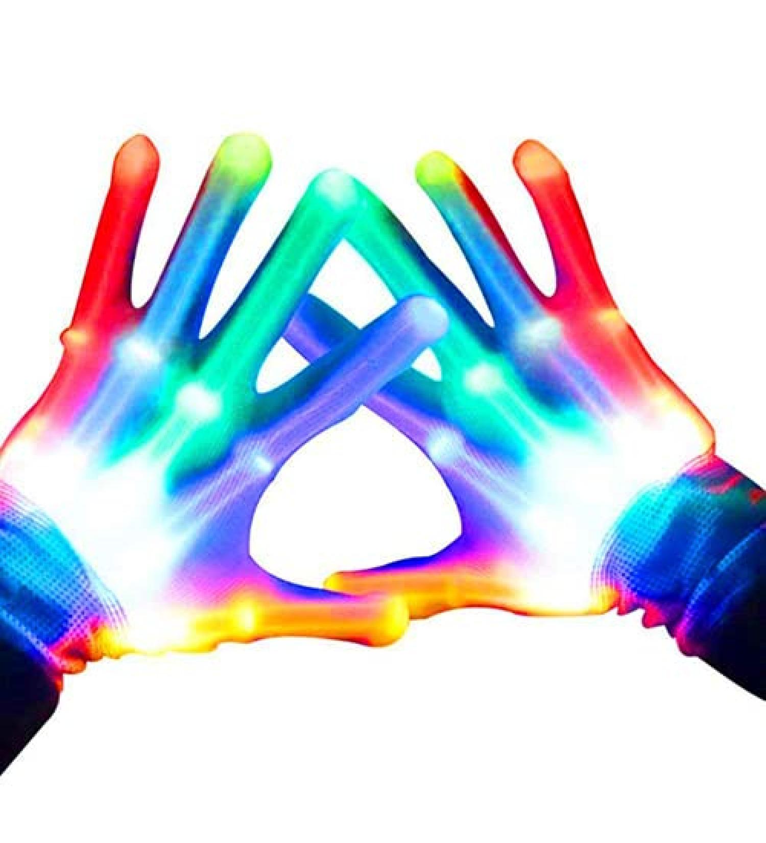 YIPINTANG LED Colorful Bone Gloves for Christmas & Halloween Parties - Buy Online on GoSupps.com