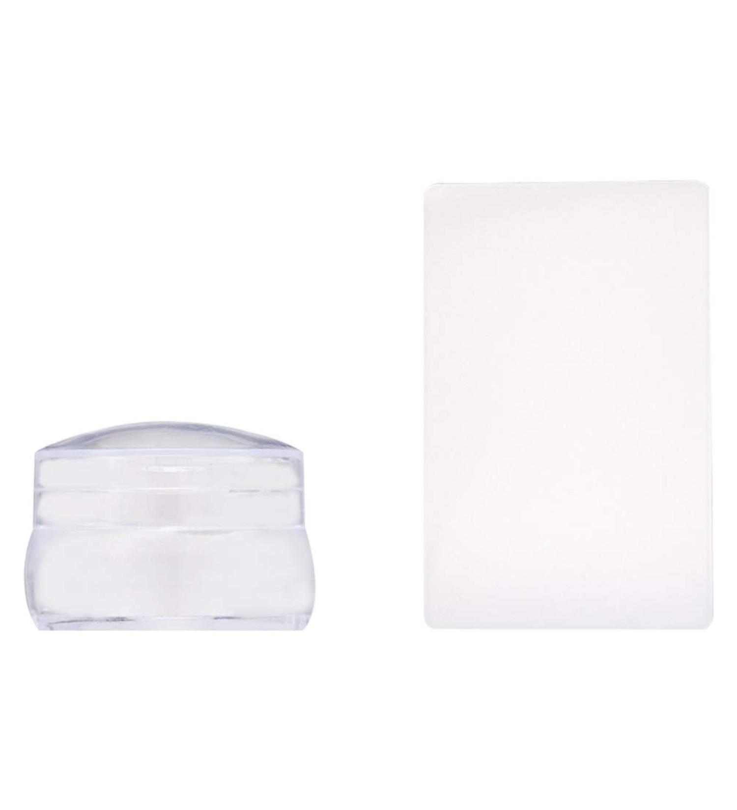 Lurrose Jelly Nail Art Stamp Set | Clear Stamp Tool for Manicure & Nail Accessories | Perfect for Nail Stamping Kits - Buy Online on GoSupps.com