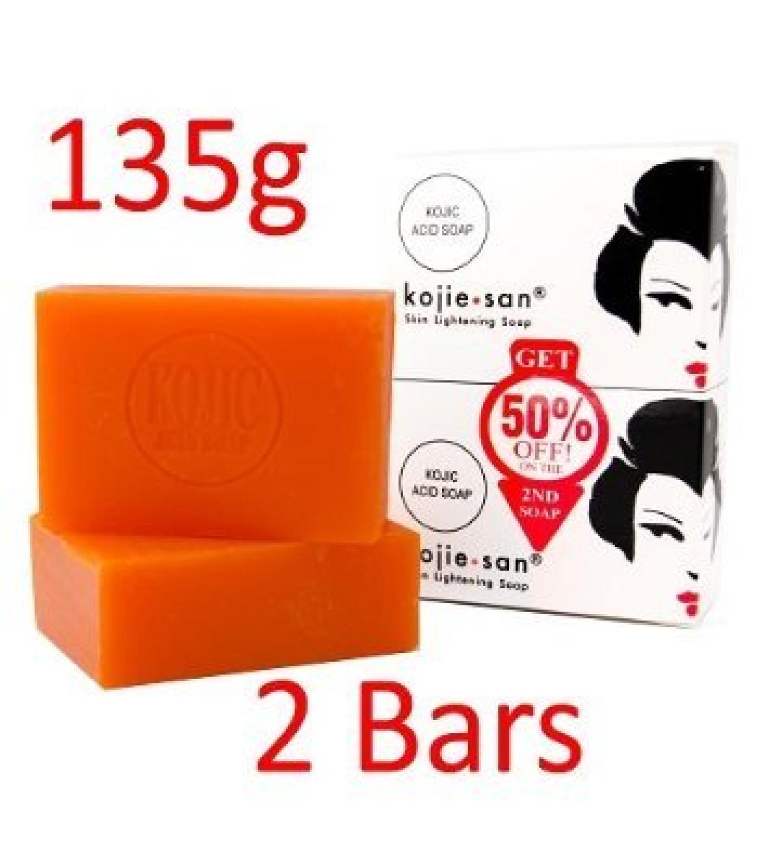  Kojie San Kojie San Kojic Acid 2-Step Skin Lightening Soap 135g Fades age spots freckles and other signs of sun damage - Buy Online on GoSupps.com