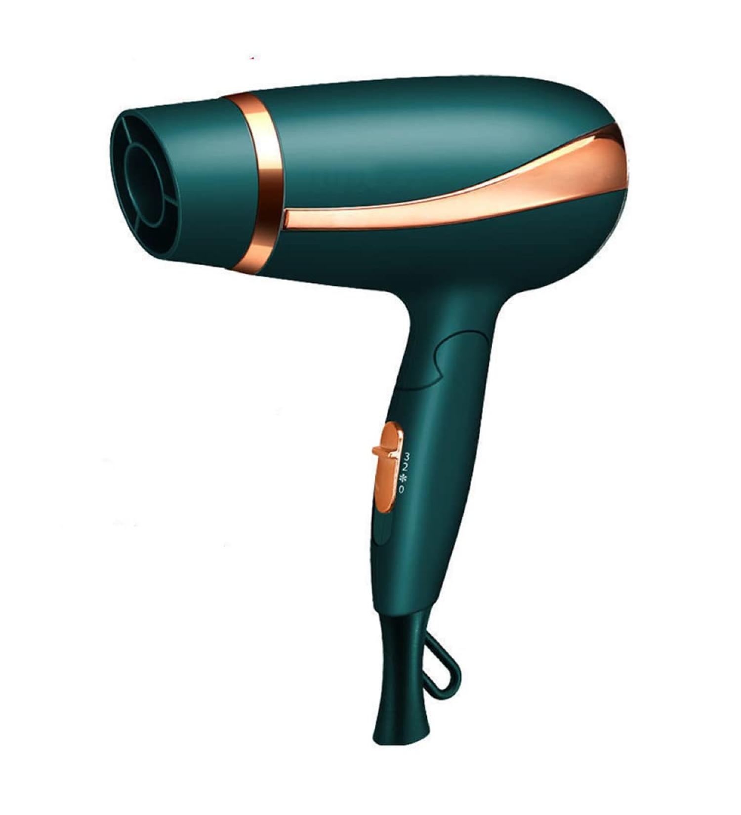 Hair Dryer Professional Ionic Hairdryer 2300W Salon Fast Blow Dryers 3 Heat 2 Speed Settings and Cool Shot Button Low Noise Powerful AC Motor with Hair Nozzle for Home and Salon Brown Small Gift Green - Buy Online on GoSupps.com
