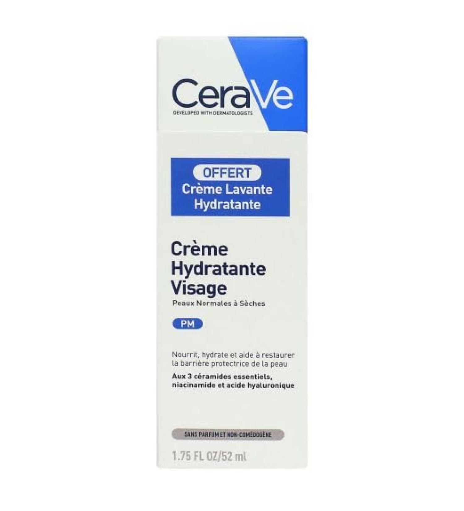 CeraVe Moisturizing Face Cream 53 ml + Cleansing Cream 20 ml Free