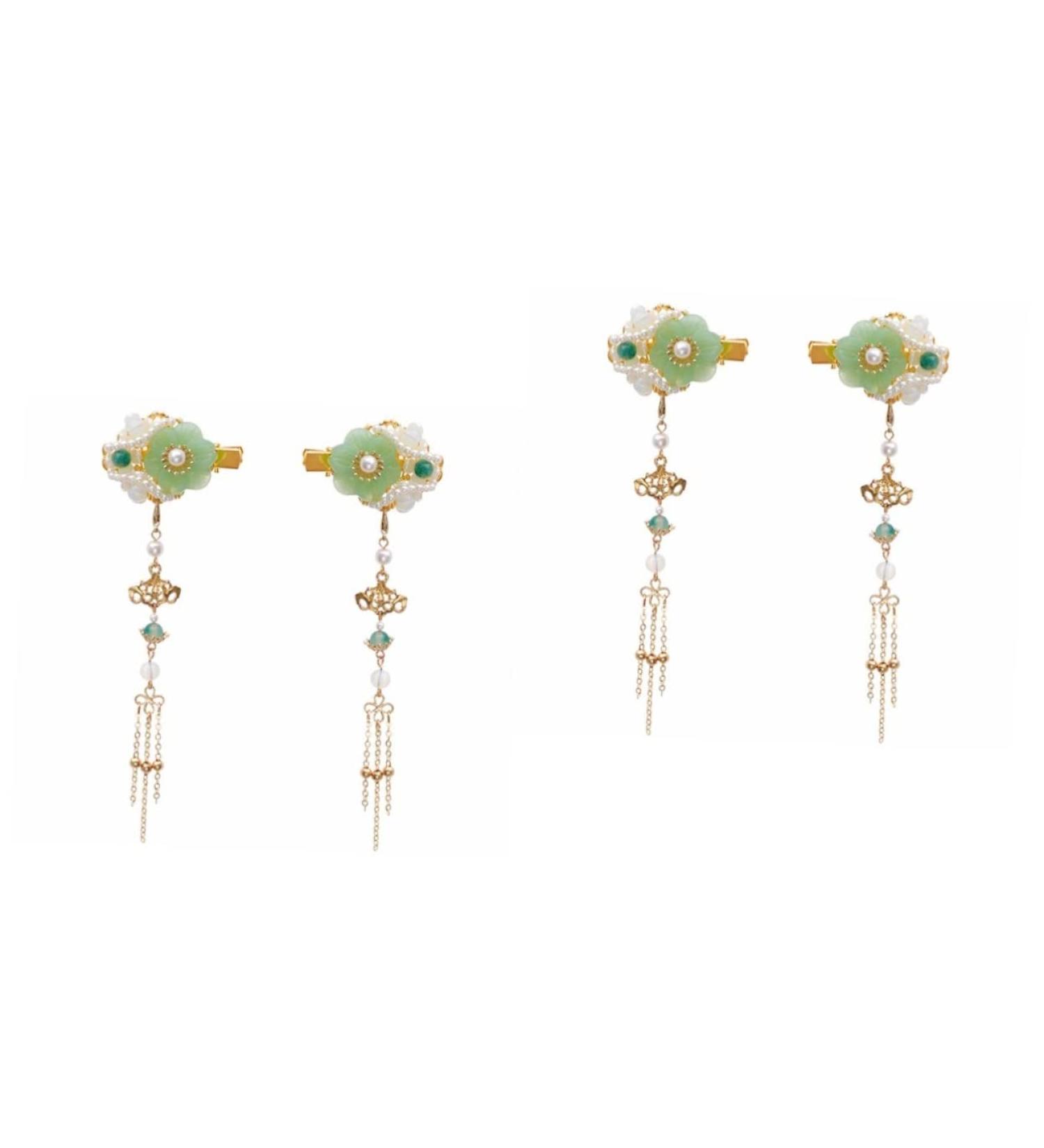 FRCOLOR 2 Pairs tassel hair clip asian hair accessories hair clip for hair Side hair Clip hanfu hairpin womens barrettes for hair Chinese Wedding Hair Clips pearl crystal decorate bride - Buy Online on GoSupps.com