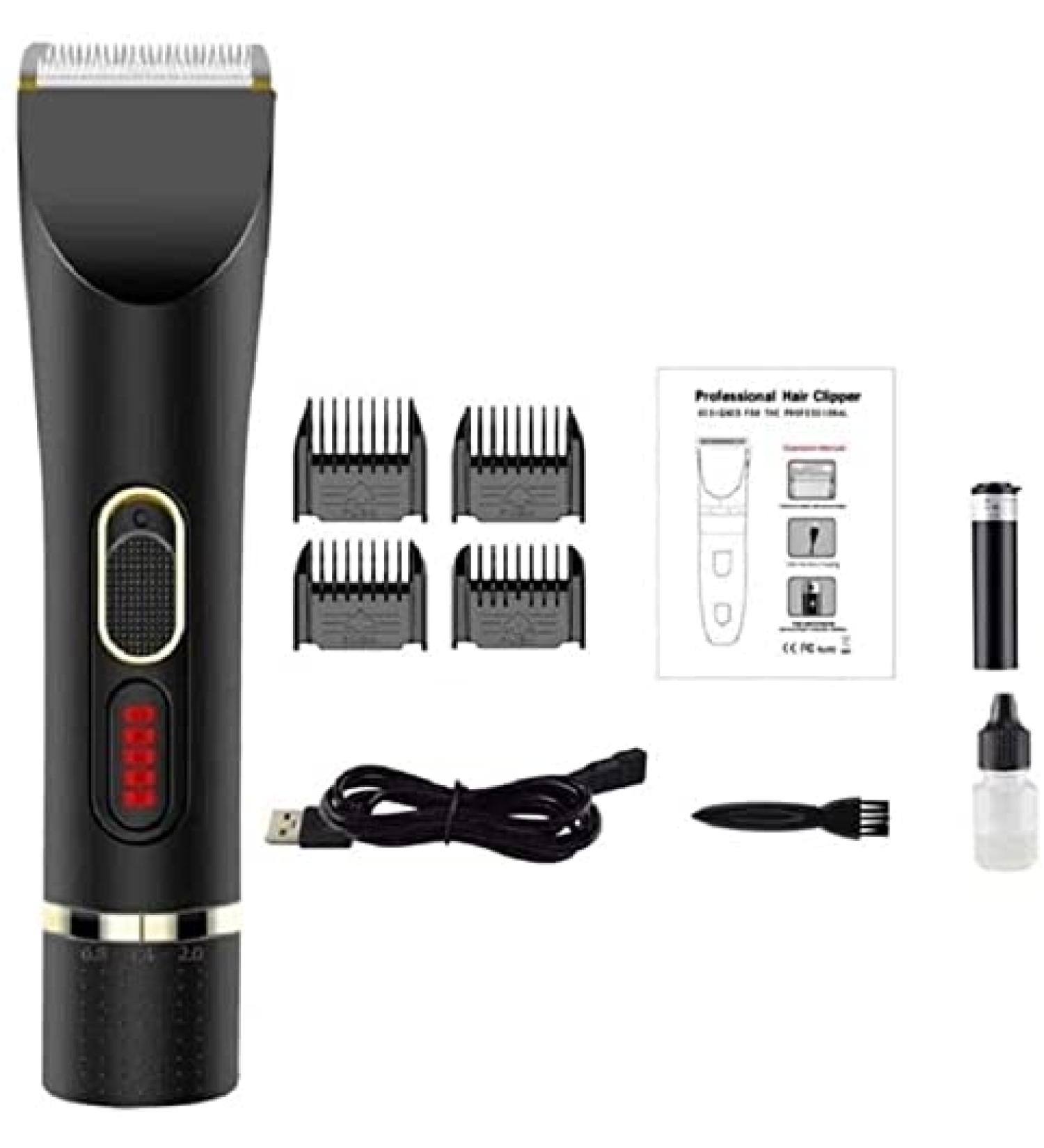 Pro Hair Clipper Hair Clippers Beard Trimmer for Men Cordless Hair & Nose & Ear & Mustache & Body Trimmer for Detailing & Grooming - Buy Online on GoSupps.com