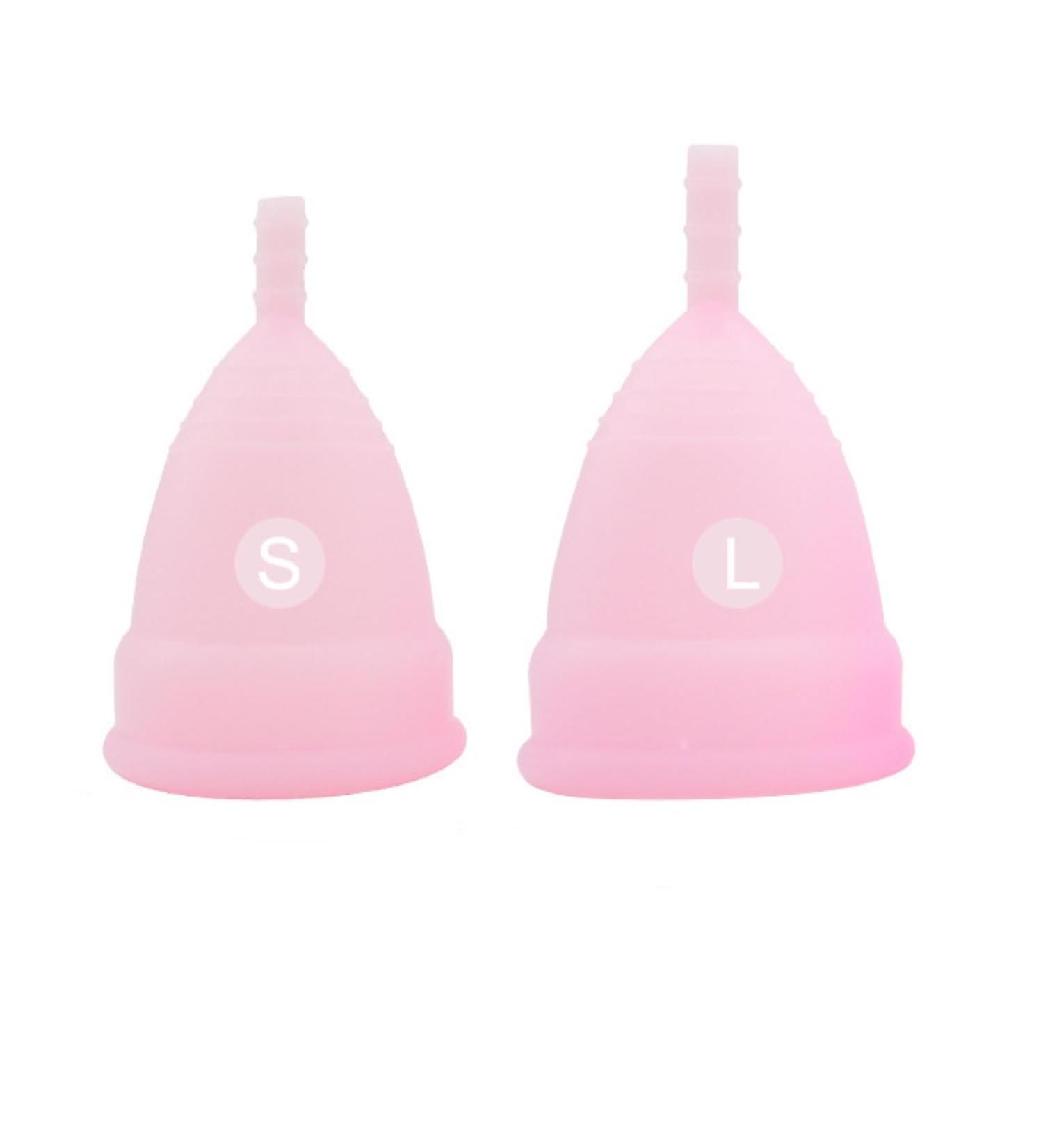 Soft Pink Menstrual Cup - Premium Silicone Design Reusable & Flexible Wear for 12 Hours - Buy Online on GoSupps.com