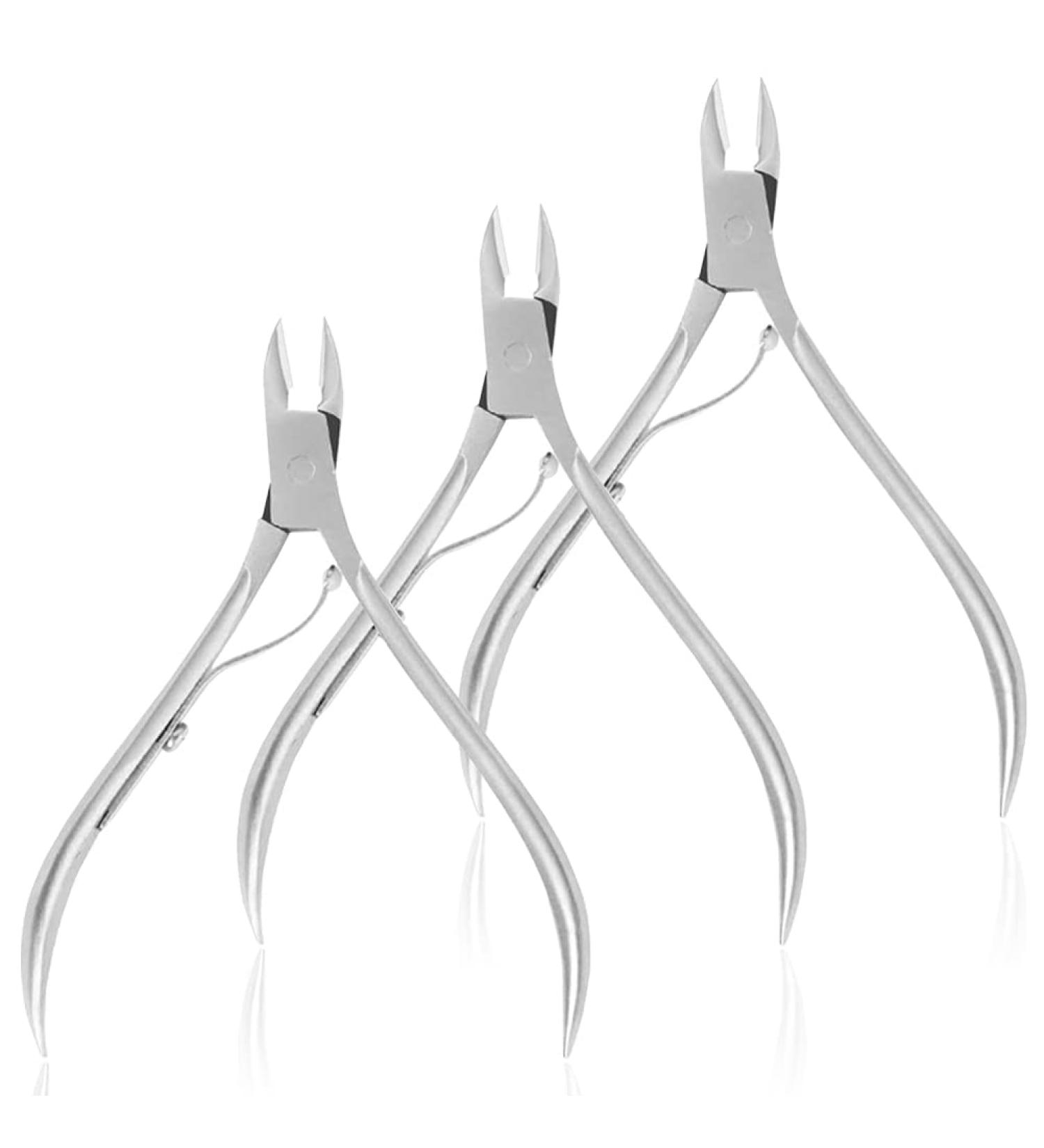3-Piece Stainless Steel Cuticle Trimmer Set for Fingernails, Toenails, and Dead Skin - Buy Online on GoSupps.com