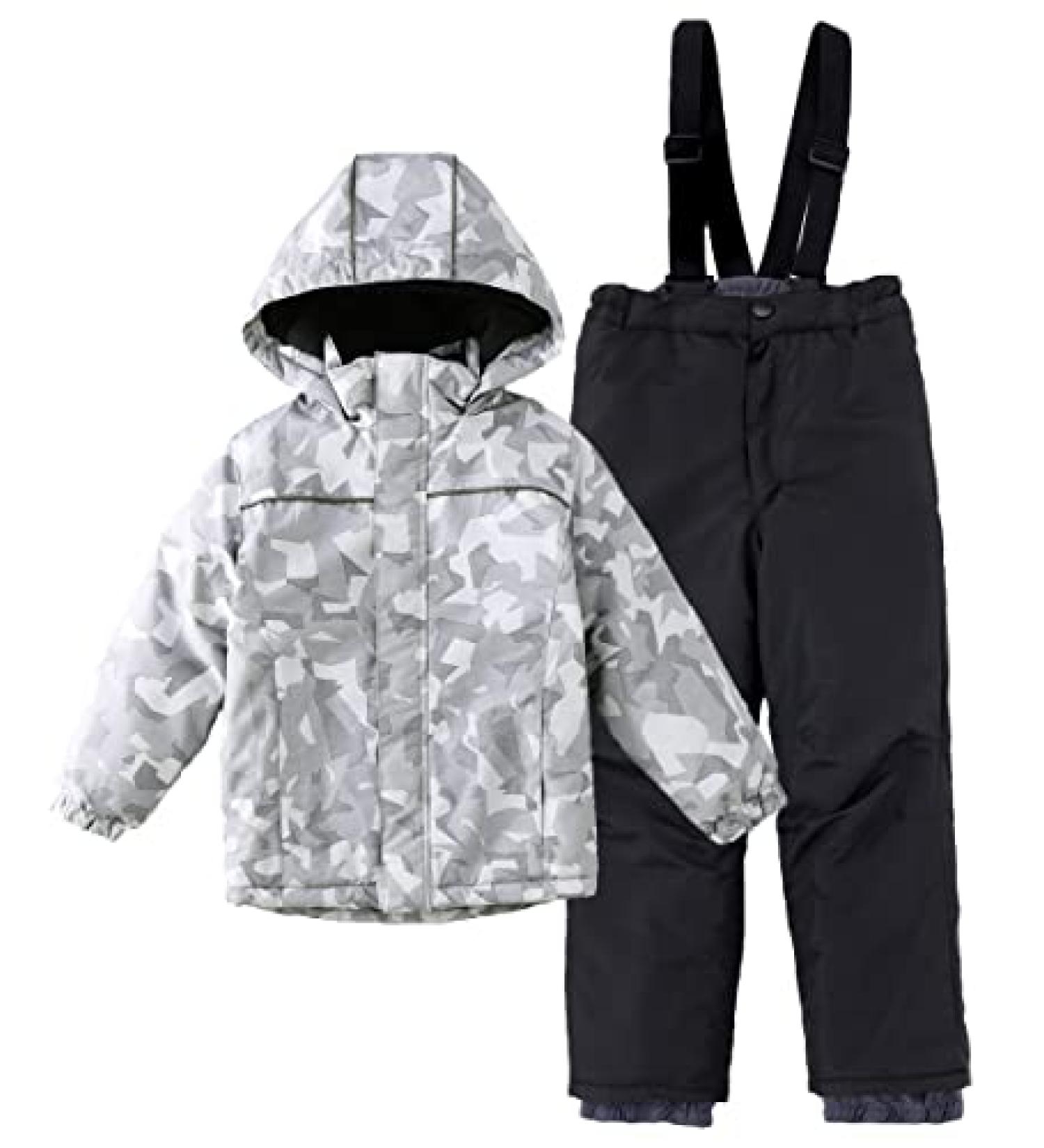 Hiheart Kids Winter Ski Jacket & Pants Set - Grey Camo 3T - Buy Online on GoSupps.com
