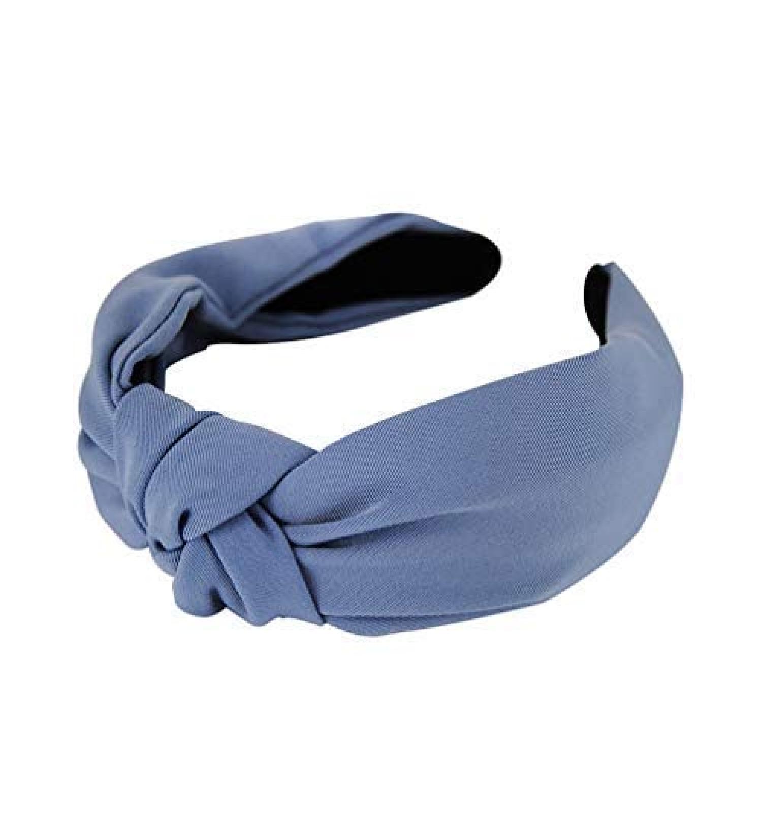 axy fabric headband with knot-vintage-beautiful ladies headband hair accessory headband HR35 (blue)