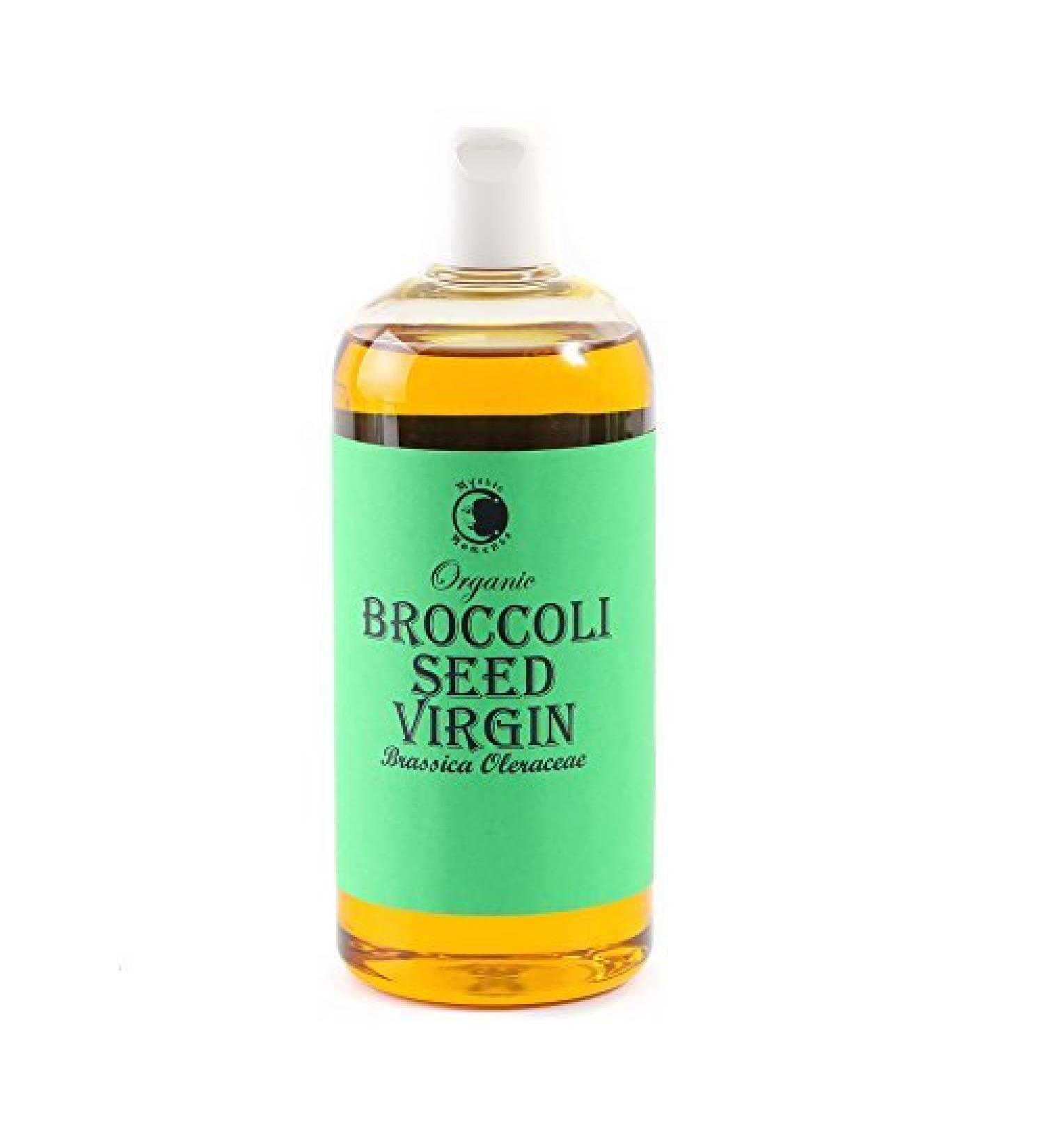 Mystic Moments |Bio -Brokkoli -Samous Virgin carrier oil 500 ml -pure & natural oil Perfect for hair face nails aromatherapy massage and oil dilution vegan GMO -free