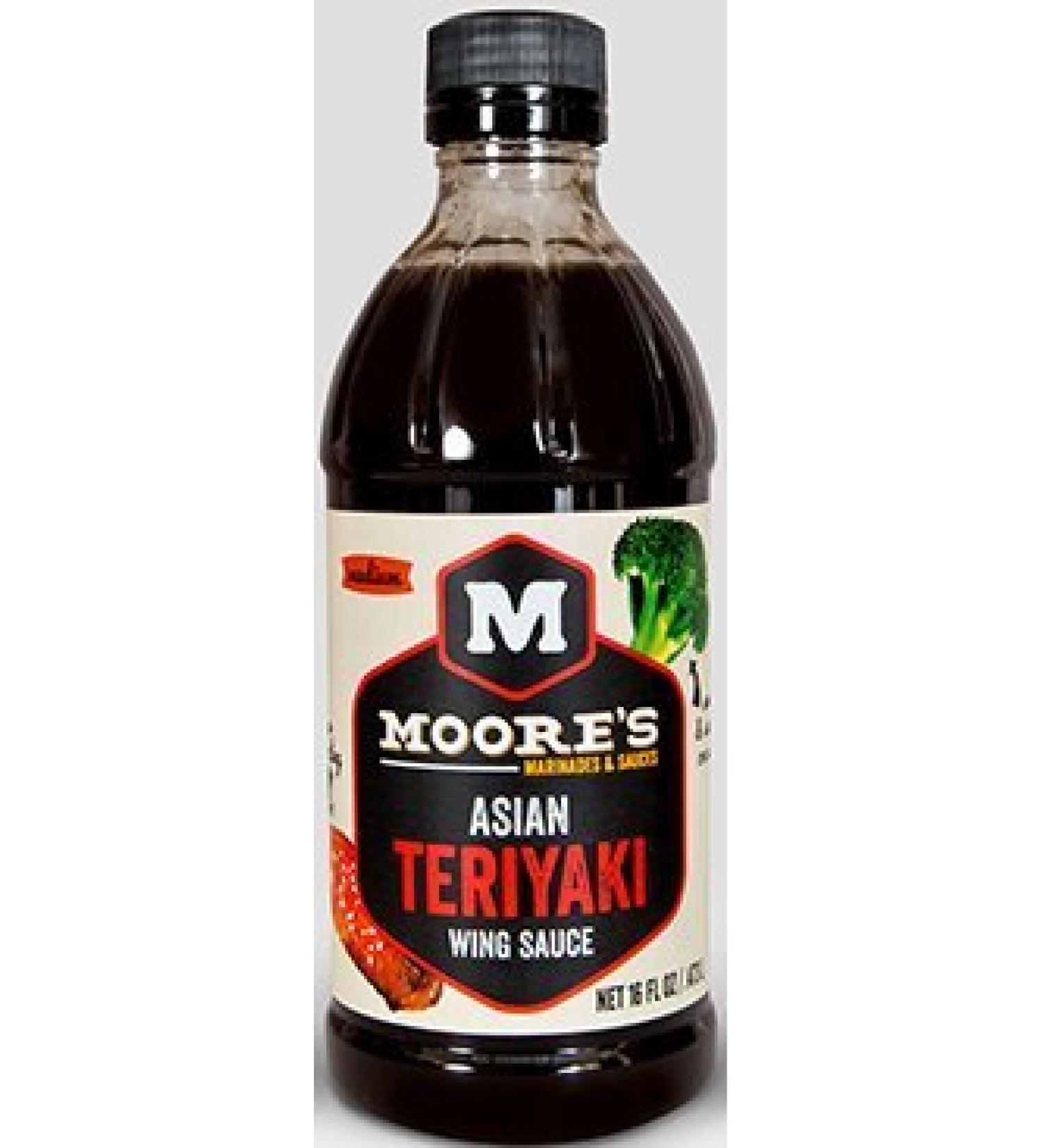 Mouthwatering Moore's Asian Teriyaki Wing Sauce 16 oz - Pack of 2 - Buy Online on GoSupps.com