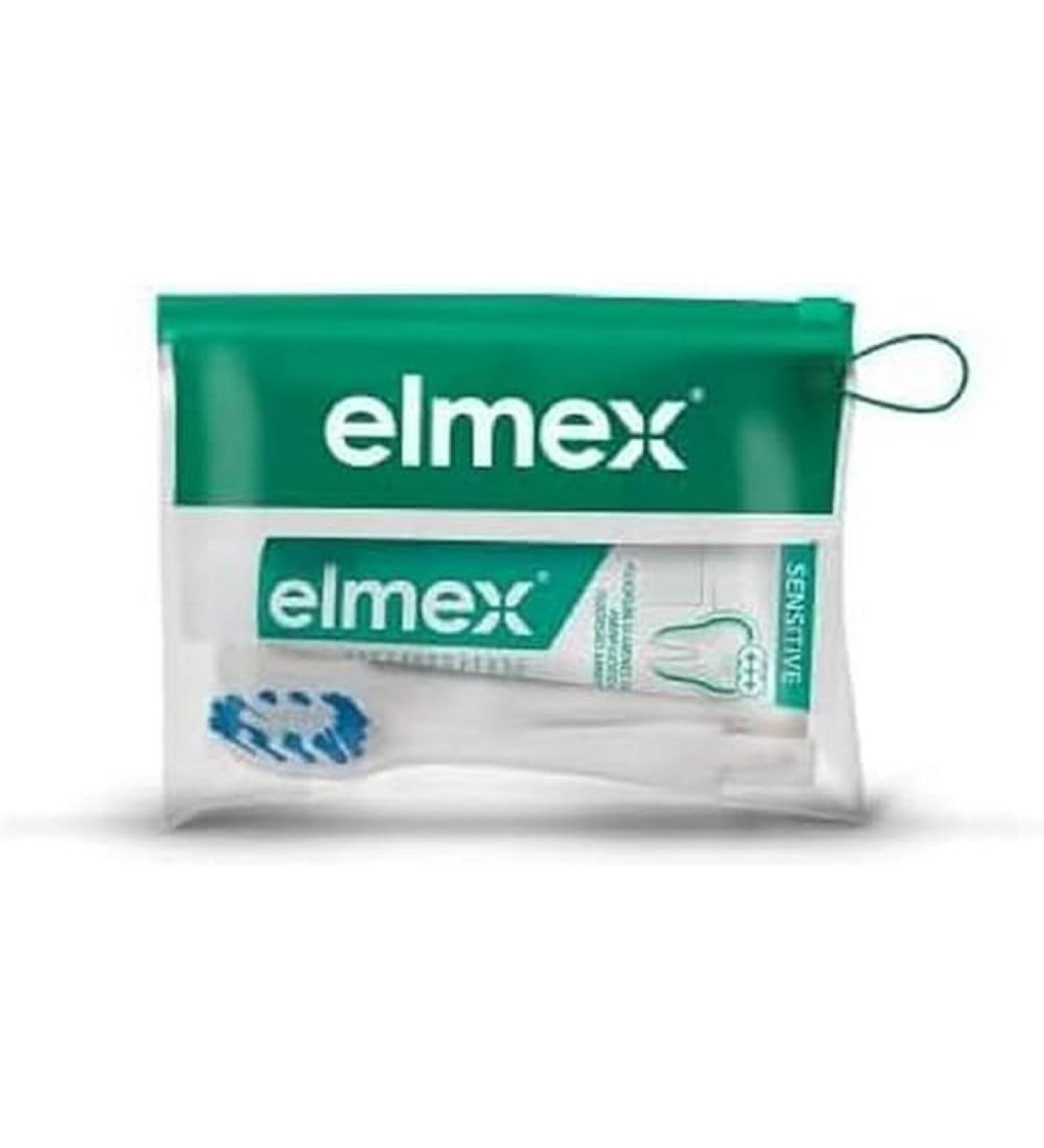 Elmex Sensitive Travel Toothpaste & Soft Toothbrush - 12 ml - Ideal for Sensitive Teeth - Compact & Practical for International Shipping - Buy Online on GoSupps.com
