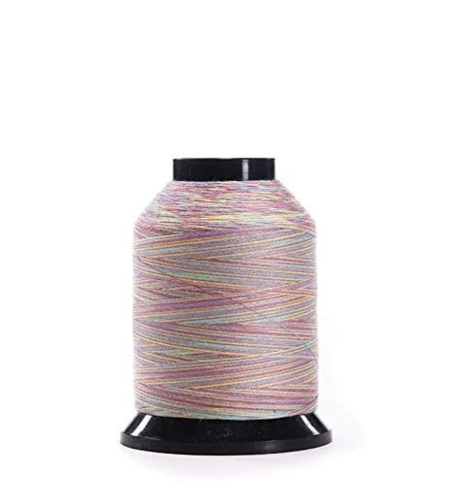 Finesse Thread Variegated Colors | 100% Polyester, 3ply, 50wt, Variegated Thread | 1500yds Stackable Thread Cones | 100% Polyester Thread for Quilting and Sewing (Pastels)