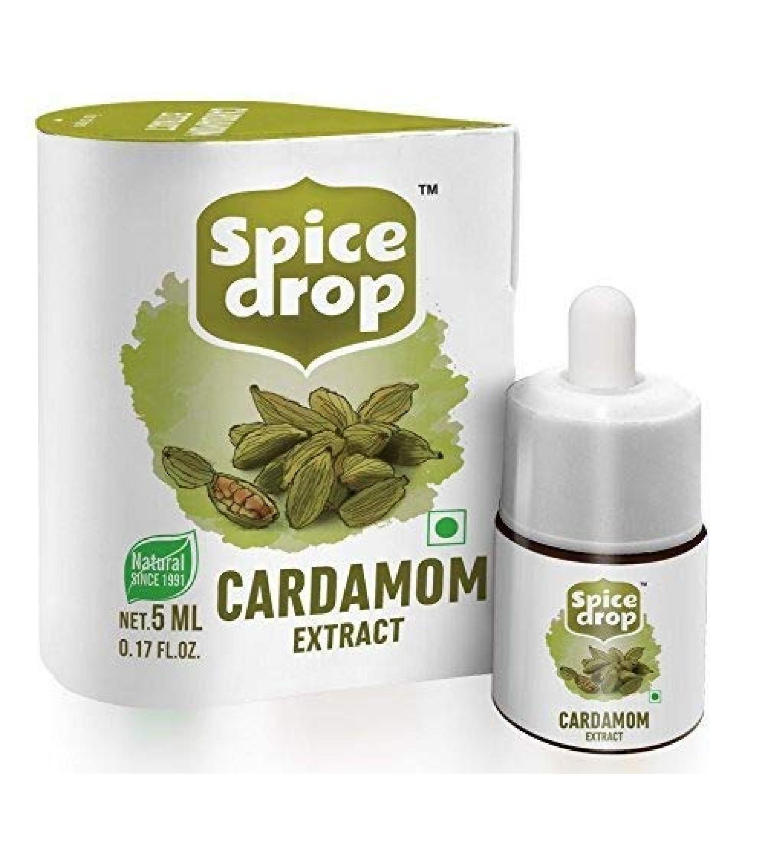 Premium Cardamom Extract - Ideal for Tea, Coffee, Cooking, Baking, Desserts | Rich Aroma & Quality | Pure Whole Green Cardamom Pod | Vegan | 0.17oz - Buy Online on GoSupps.com