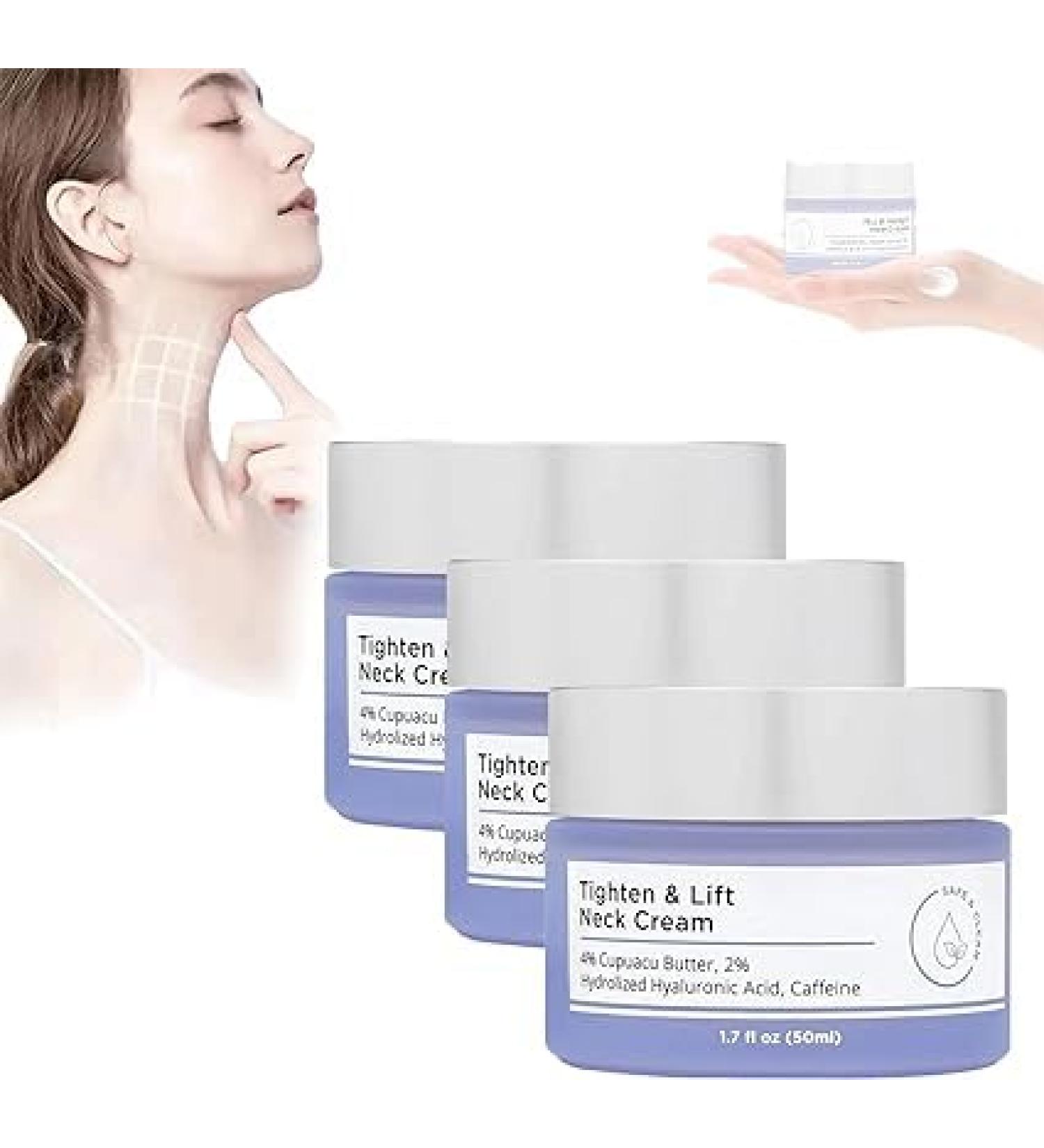 (Most Gifted) 2024 New 1/2/3 Jars Pure Tighten & Lift Neck Cream Go Neck Firming Cream | Anti-Aging Neck Cream for Tightening and Wrinkles for an Even Skin Tone and Neck Lift - 50ml/1.7fl.oz (3 Jars Tighten & Lift Neck Cream) - Buy Online on GoSupps.com