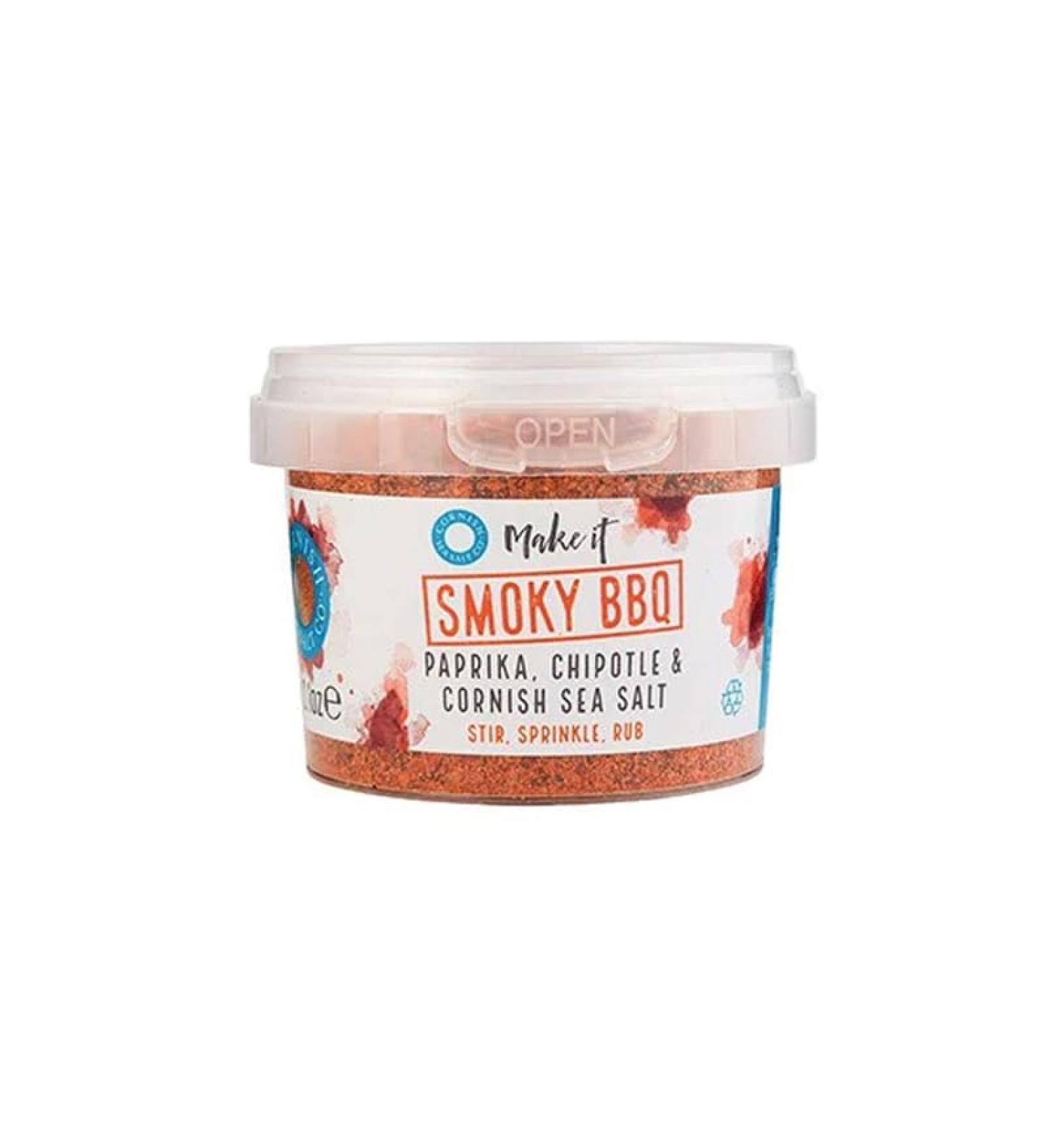 Cornish Sea Salt Tub (1 Pack Smokey BBQ Seasoning 50g) - Buy Online on GoSupps.com