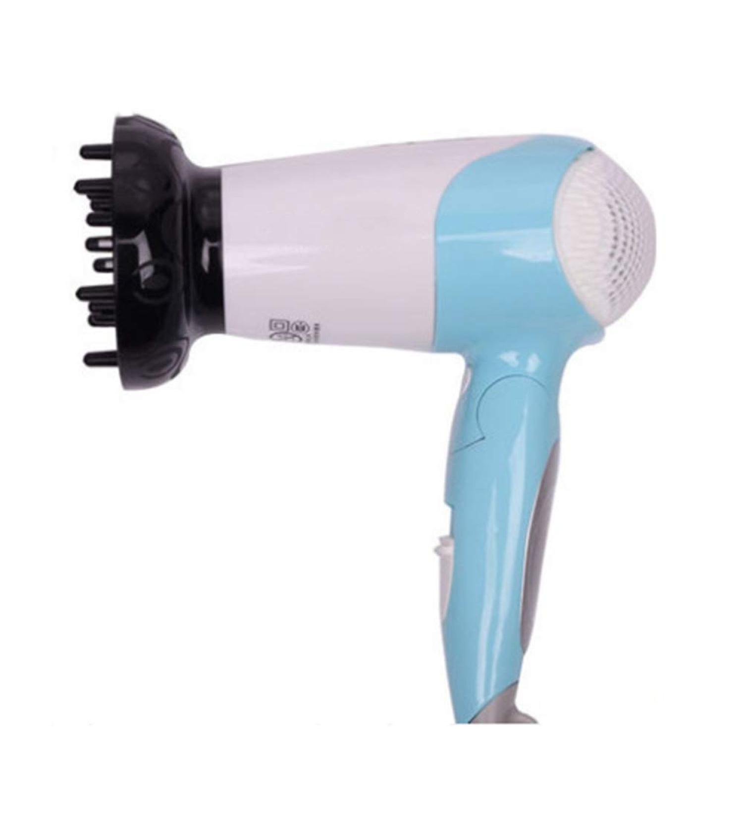 Foldable Lightweight Blow Dryer Ionic Hairdryer Mini Travel Hair Dryer Healthy Hairdryer Fast Drying 1200W 2 Temperatures and 2 Styling Nozzle Lightweight Low Noise Fast Drying Portable Travel Blue - Buy Online on GoSupps.com