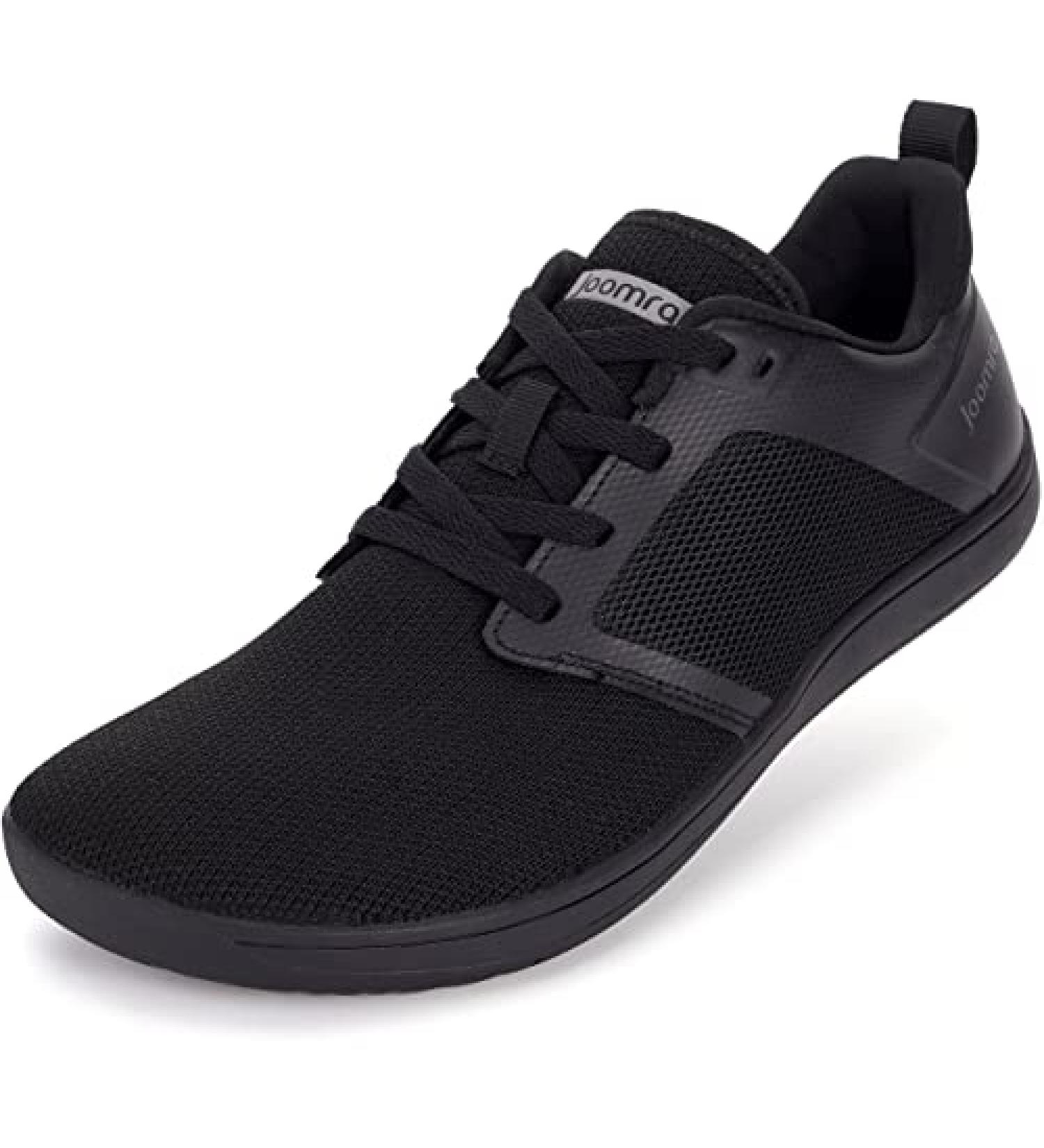 Joomra Men's Cross Trainer Barefoot Shoes Zero Drop Sneakers | Wide Toe Box | Upgrade Stability 12 W83 | All Black - Buy Online on GoSupps.com