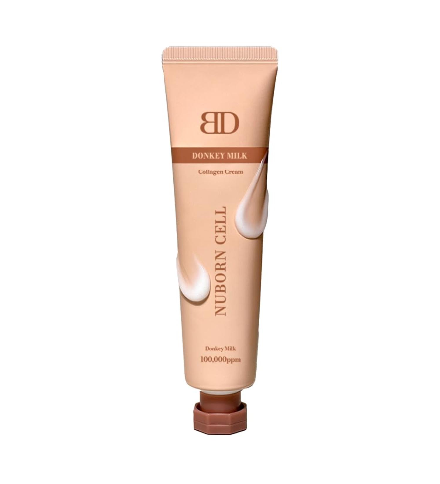 NUBORN CELL Donkey Milk Collagen Cream - Instant Glow 10% Donkey Milk & Type 1 Collagen for Smooth Dewy Skin - All Skin Types 65ml - Buy Online on GoSupps.com