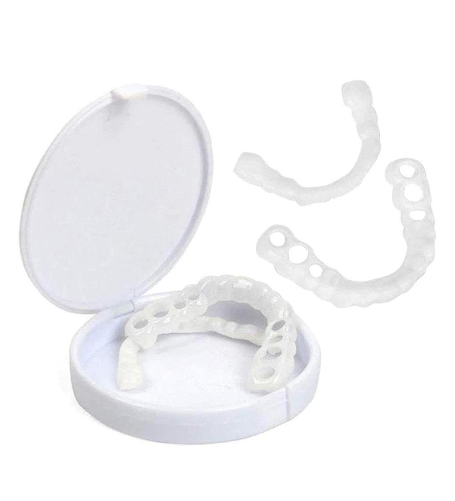 1 Pair Snap On Teeth Veneers for Men Women Cover The Teeth Fake Tooth Veneers Snap in Teeth Women