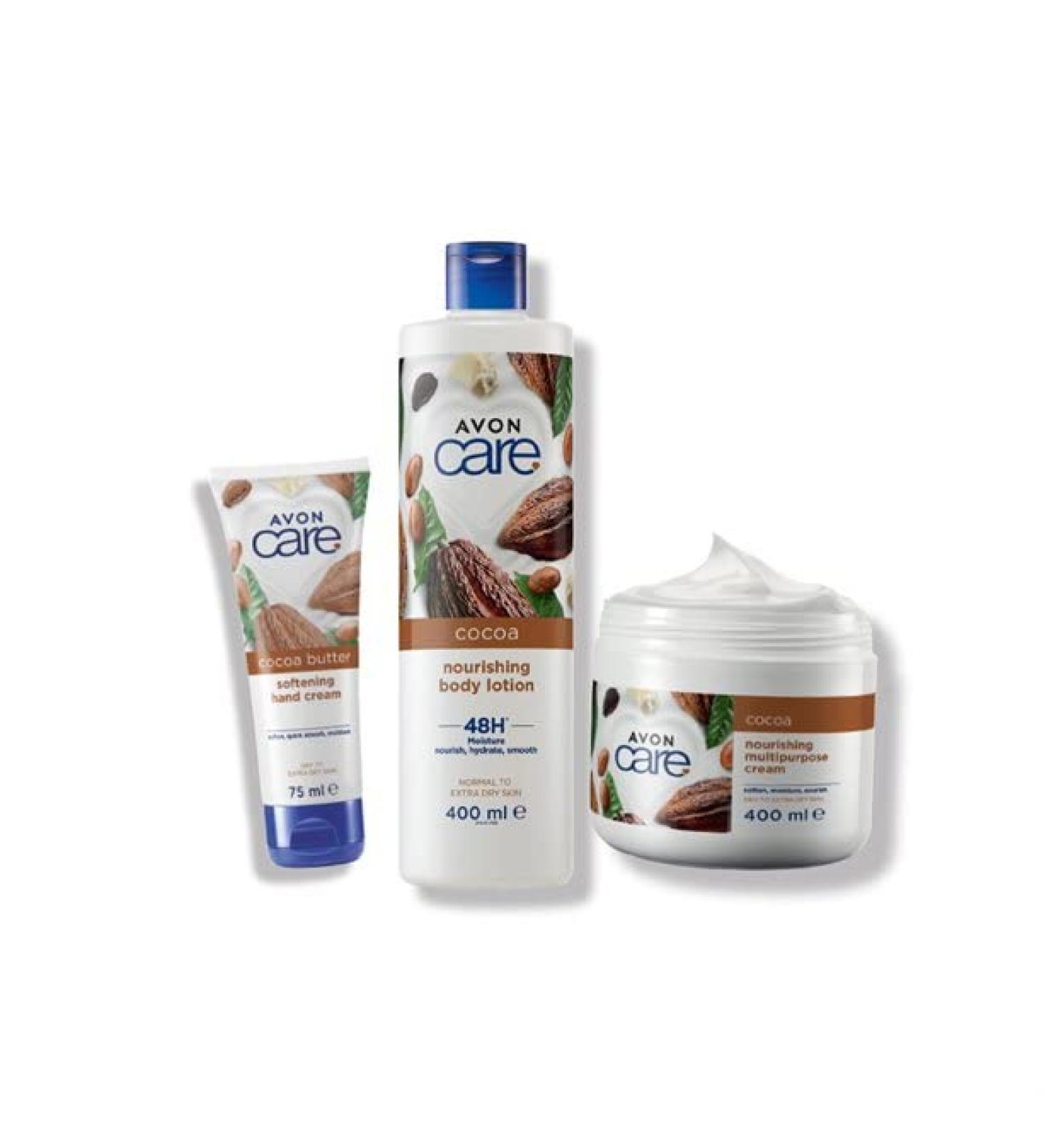 Avon Care Cocoa Butter Care Series - 3 pcs | Vanilla Cocoa & Vitamin E | International Shipping Available - Buy Online on GoSupps.com