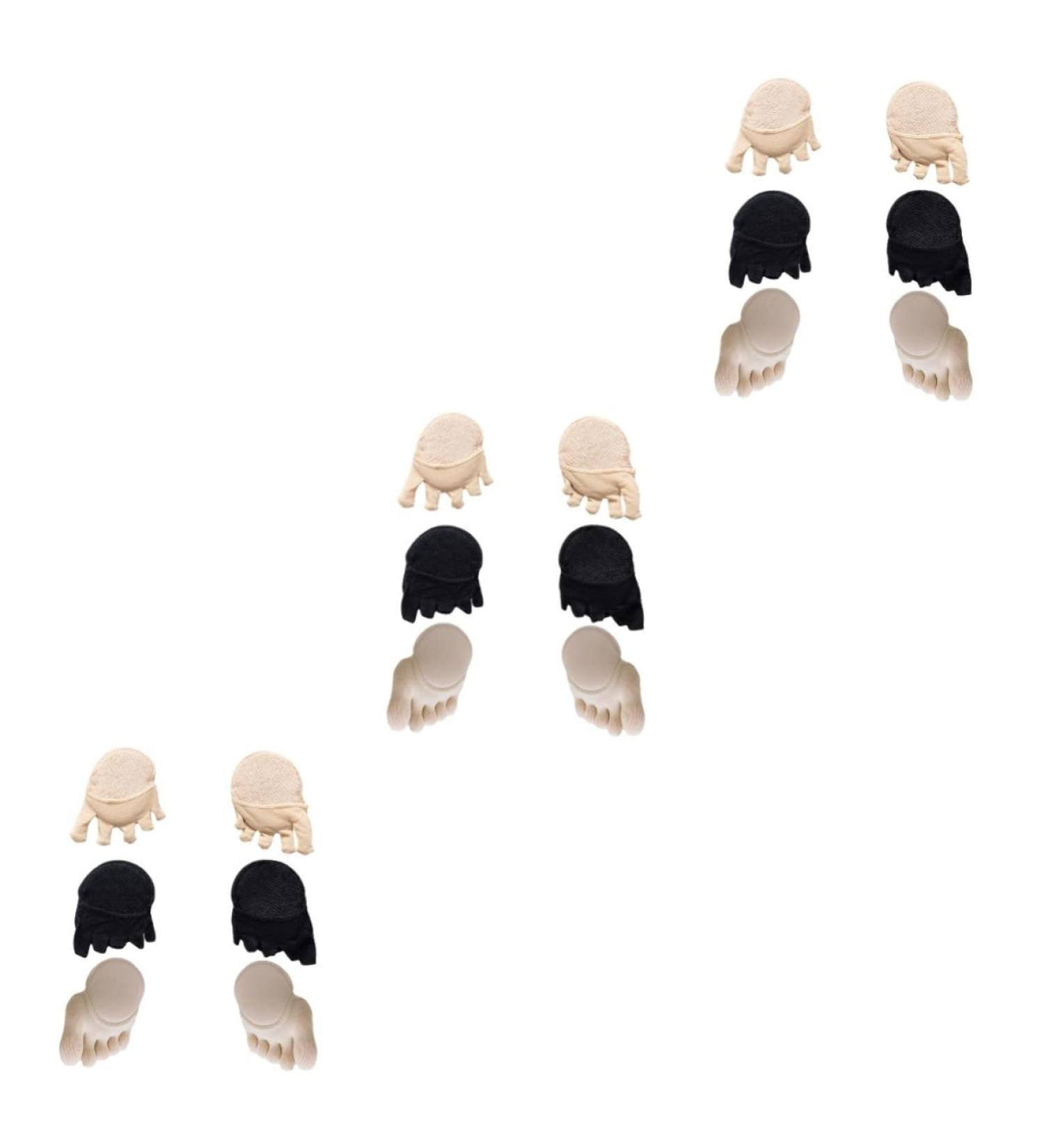 FRCOLOR 3 Sets 3 Pairs Half Socks Coloured Heels Sandals for Women Socks for Sandals Half Socks Toe Socks Socks with High Heels Half Palm Socks Invisible High Heel - Buy Online on GoSupps.com