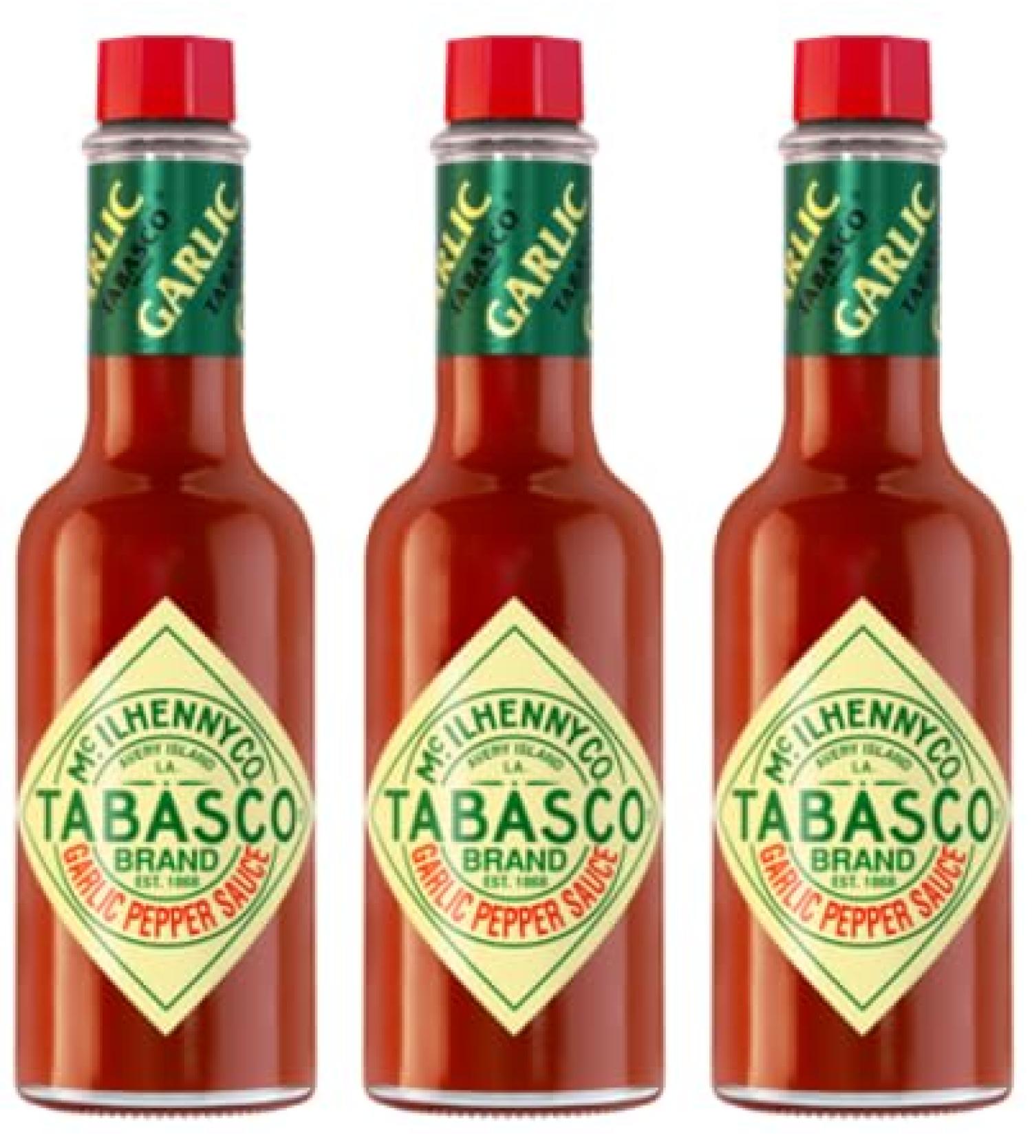 Tabasco Garlic Sauce 60 ml | Pack of 3 - Buy Online on GoSupps.com