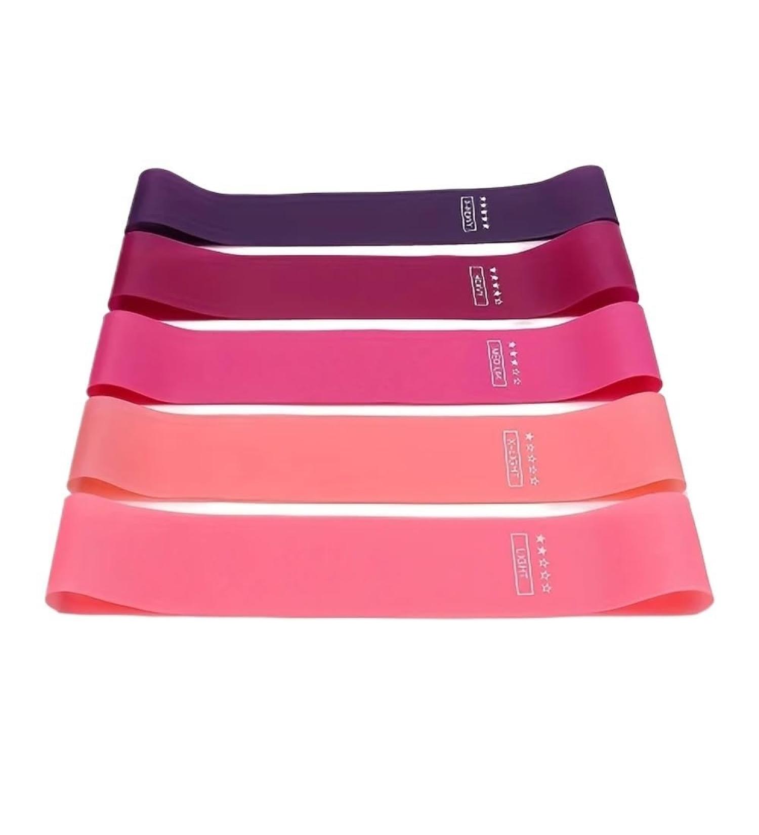 GHYZYTKCG 5PCS Gradient Resistance Belt Silicone Elastic Belt Fitness Arm Upward Squatting Elastic Belt Yoga Pulling Belt Rojo - Buy Online on GoSupps.com