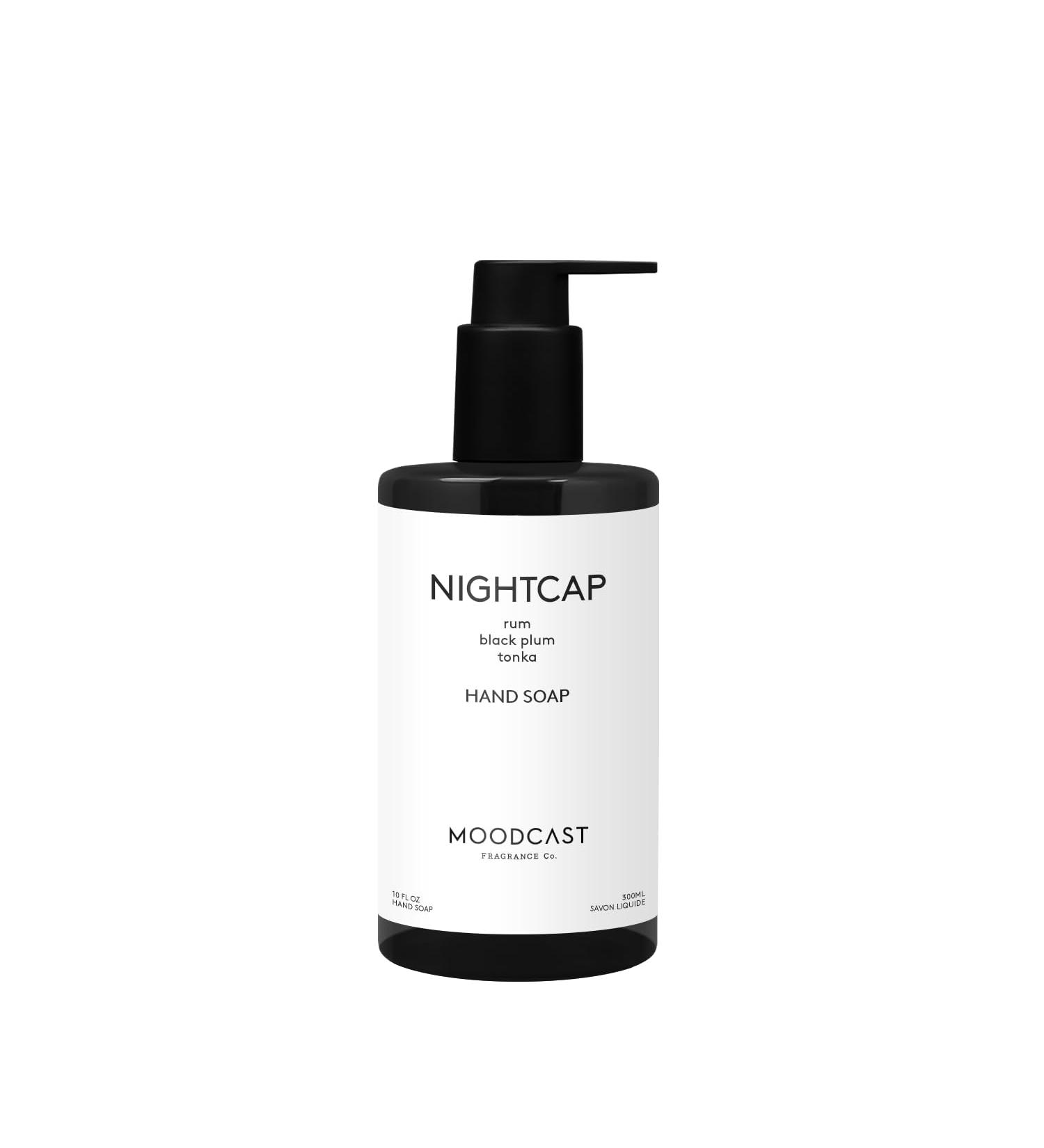 Moodcast Nightcap Luxury Hand Soap - Rum Black Plum & Tonka - Gentle Natural Hand Soap for Bathroom & Kitchen - Vegan Paraben-Free & Sulfate-Free Made in the USA - Buy Online on GoSupps.com