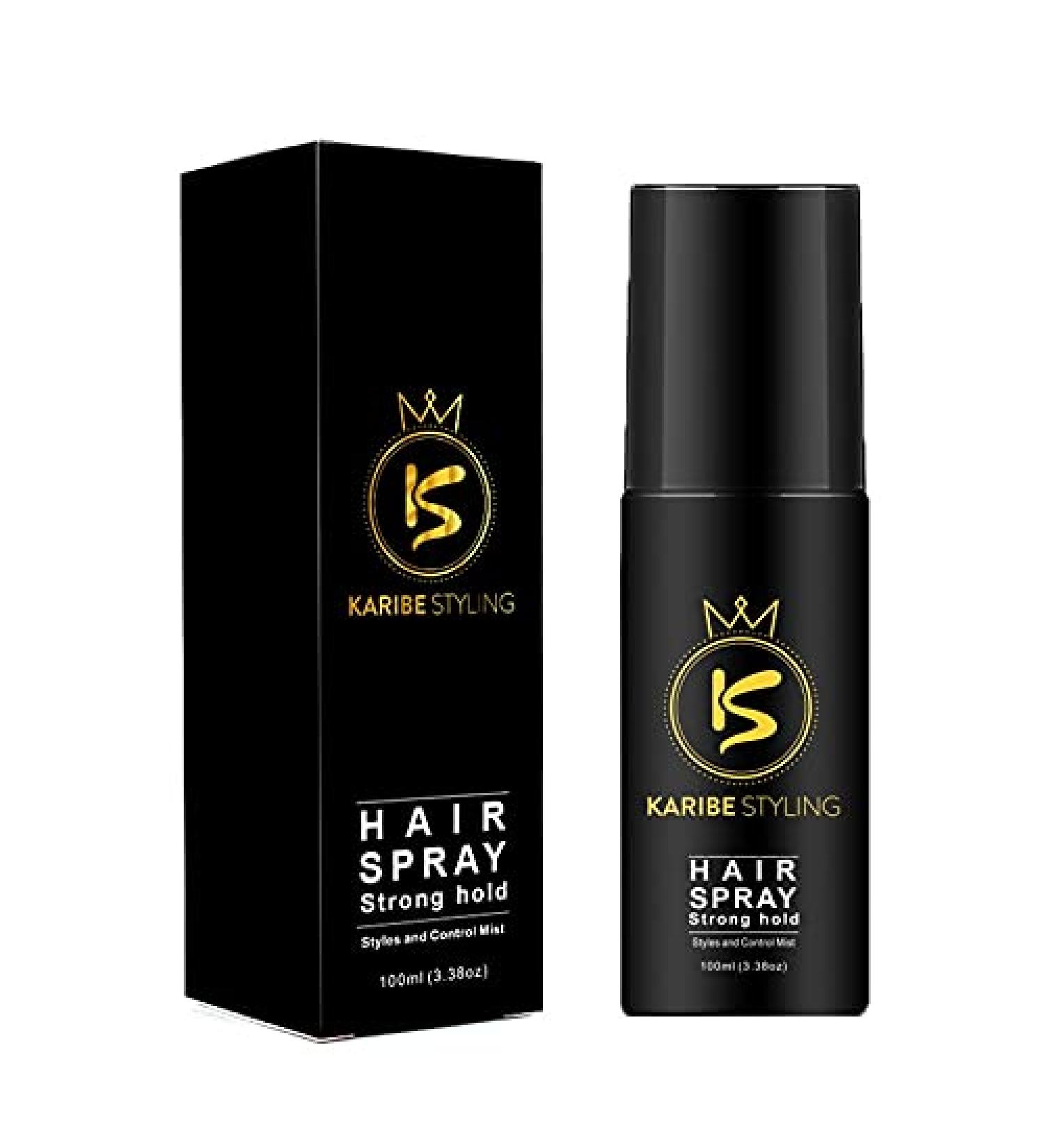 KS1 Karibe StylingHair Spray Strong Hold Styles & Control Mist Hairstyling Volume 3.38 Ounce - Buy Online on GoSupps.com