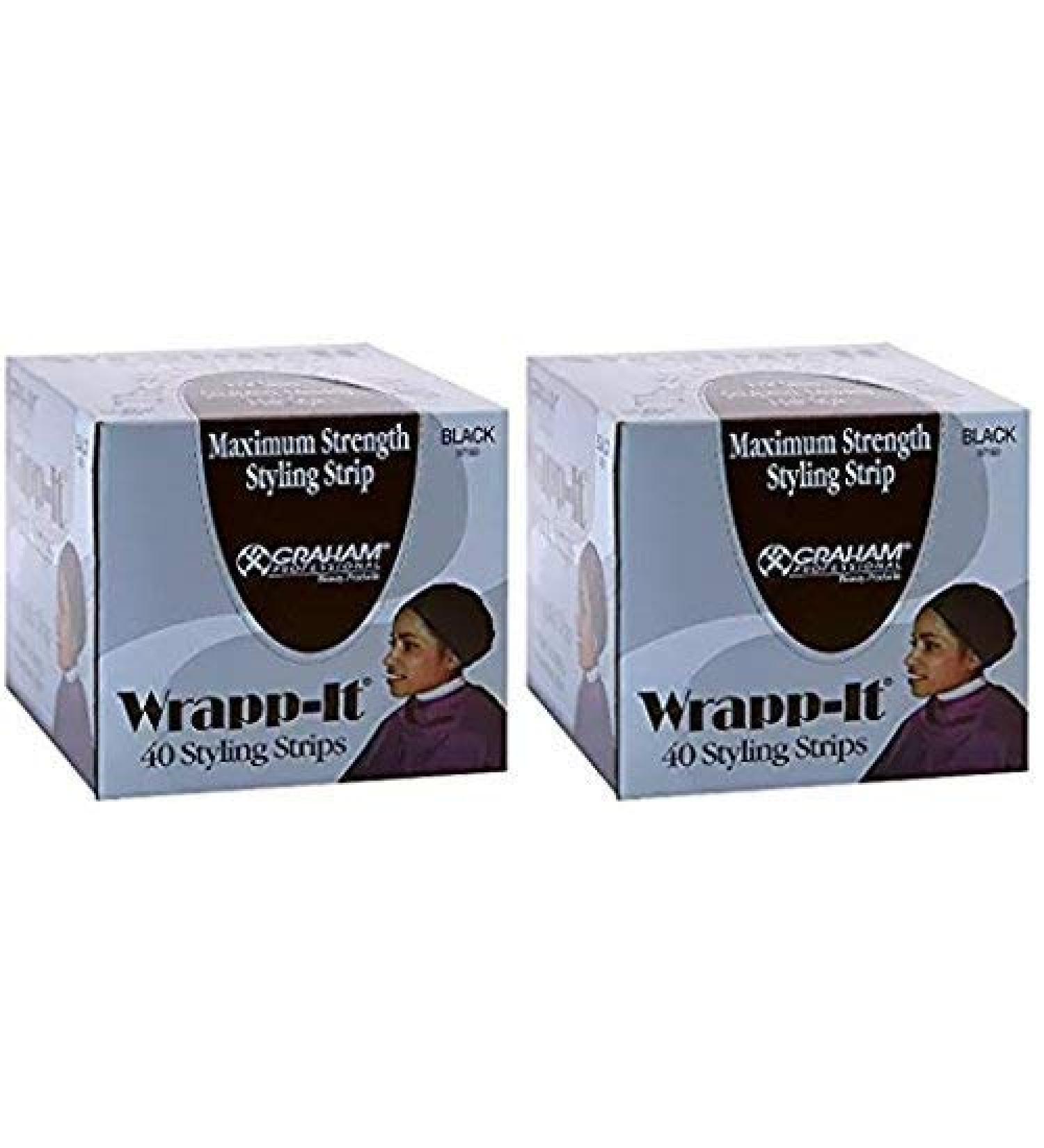 Wrapp-It Black Styling Strips (2 Pack) - Perfect for Hair Styling and Wrapping - Buy Online on GoSupps.com