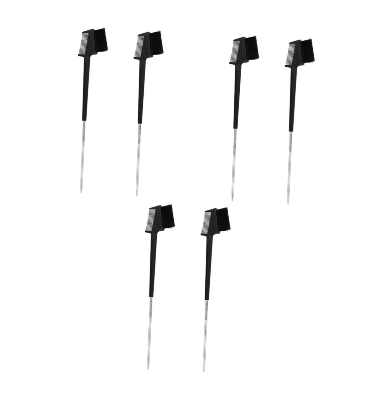 Buy Housoutil 6 Pcs Double Head Eyebrow Comb & Brush Set - Black Makeup Tools for Eyelashes & Brows | International Shipping Available - Buy Online on GoSupps.com