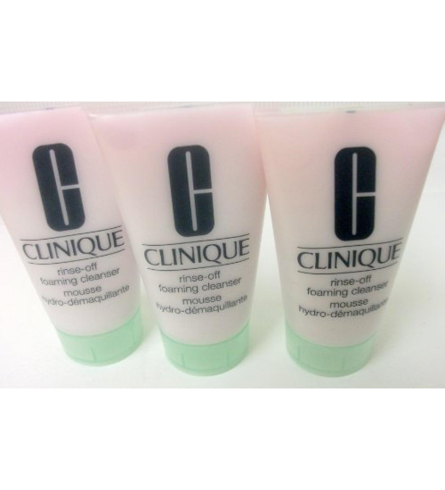 CLINIQUE Rinse-Off Foaming Cleanser Mousse 90ml - Pack of 3 x 30ml - Buy Online on GoSupps.com