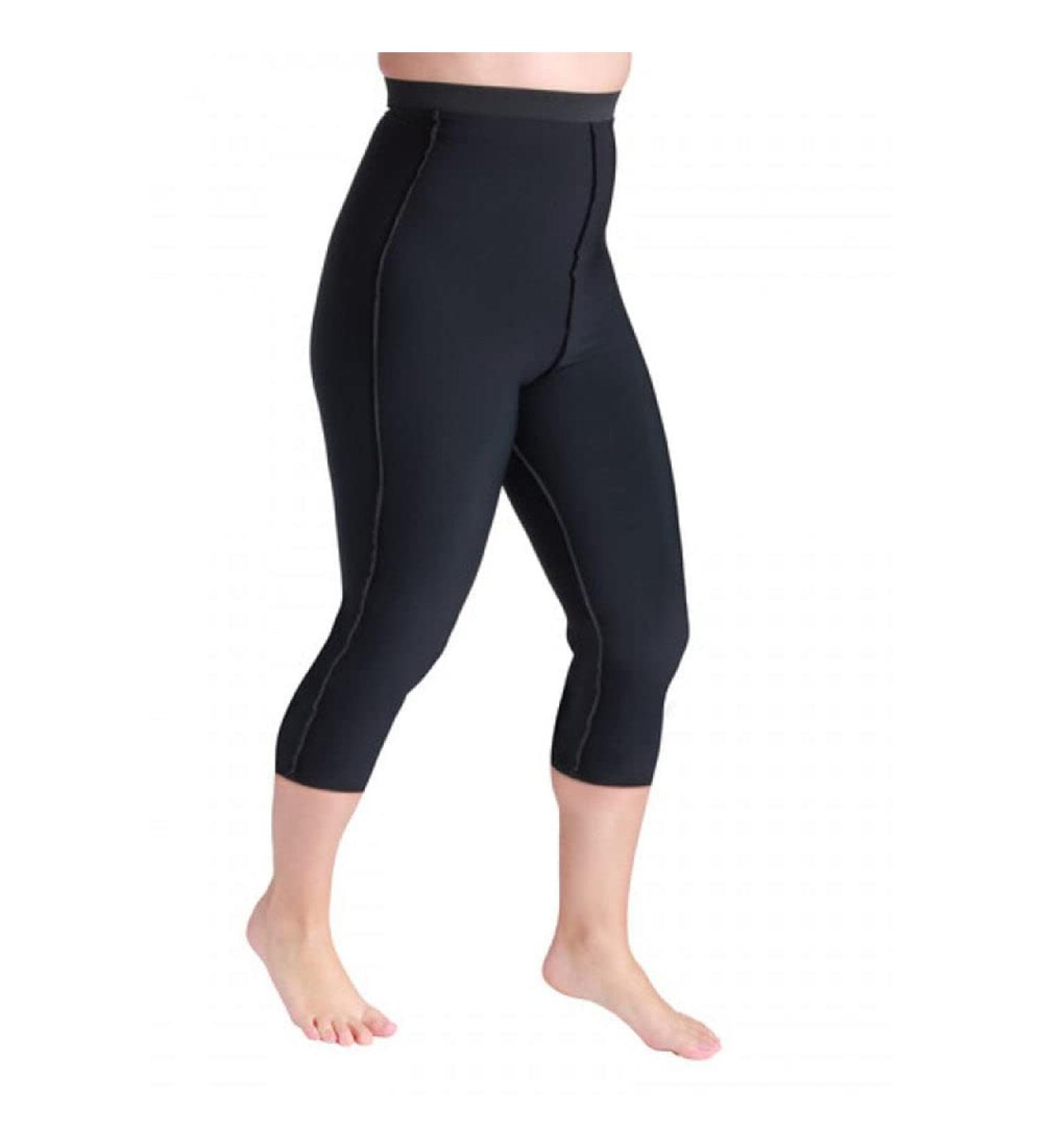 Sigvaris Lymphedema Compreshort Capri 10 15 mmHg Max Black Large Max 1303 CPM