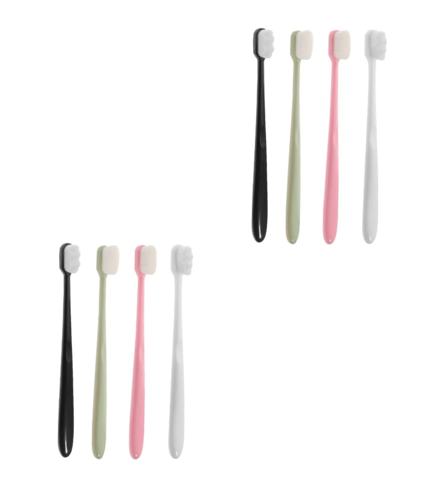 Minkissy Portable Toothbrush Set - 8 Soft Bristles for Adults & Kids | Sensitive Cleaning | Premium PP Household Hand Toothbrushes - Buy Online on GoSupps.com