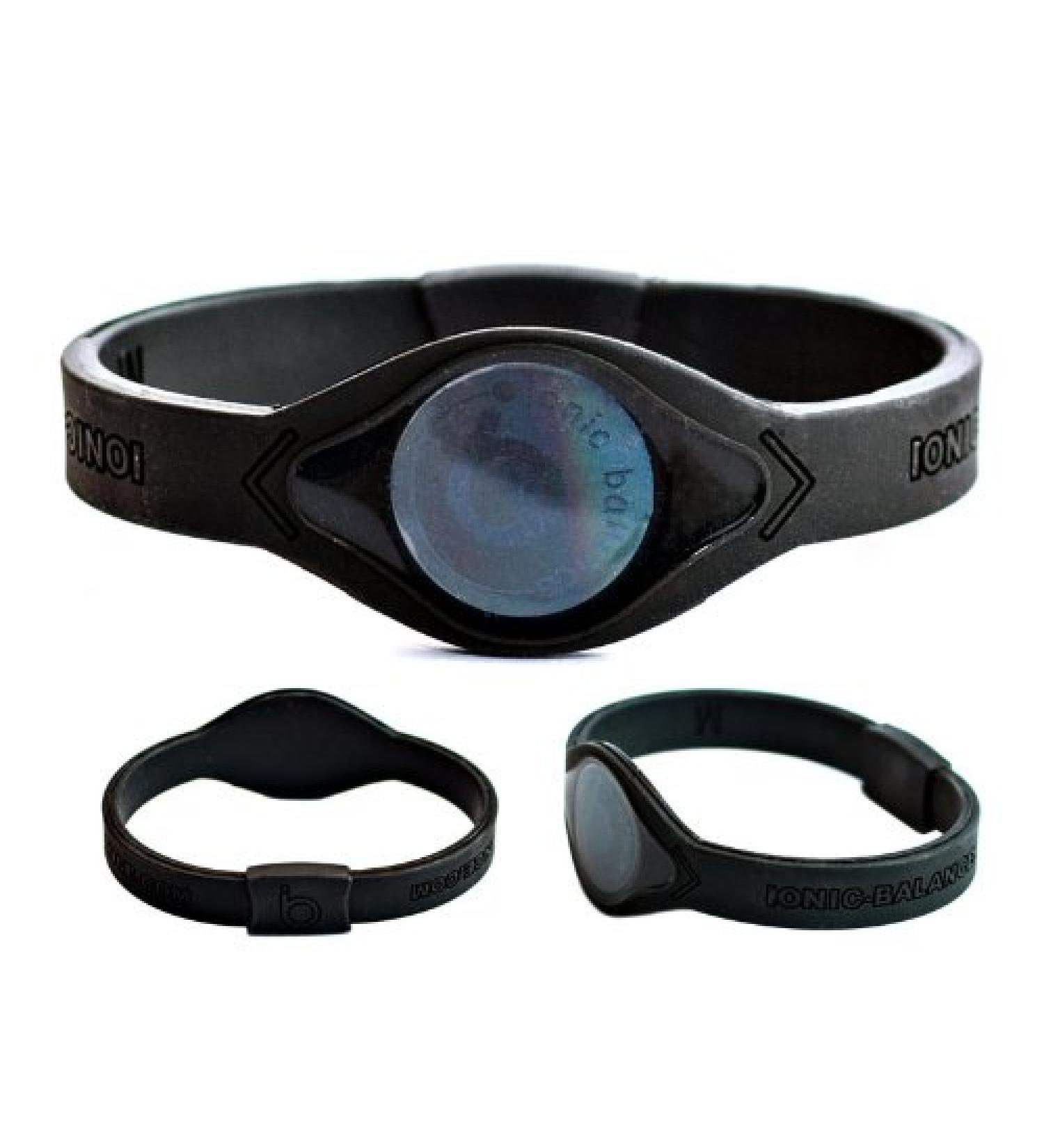 Ionic Balance Bracelet with Obsidian Black Hologram Black Large - 20.5cm / 8.1in