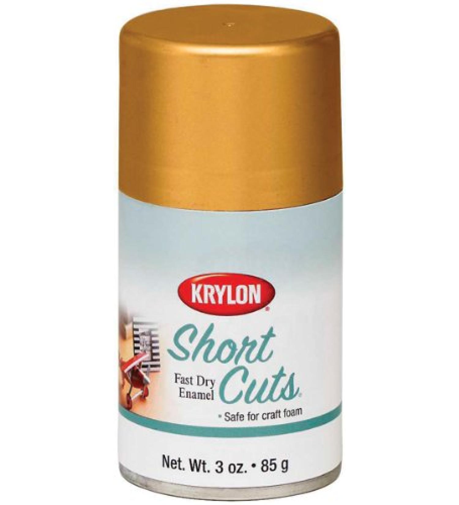 Krylon KSCS029 Short Cuts Aerosol Spray Paint  Gold Leaf  3 Ounce Aerosol Gold Leaf