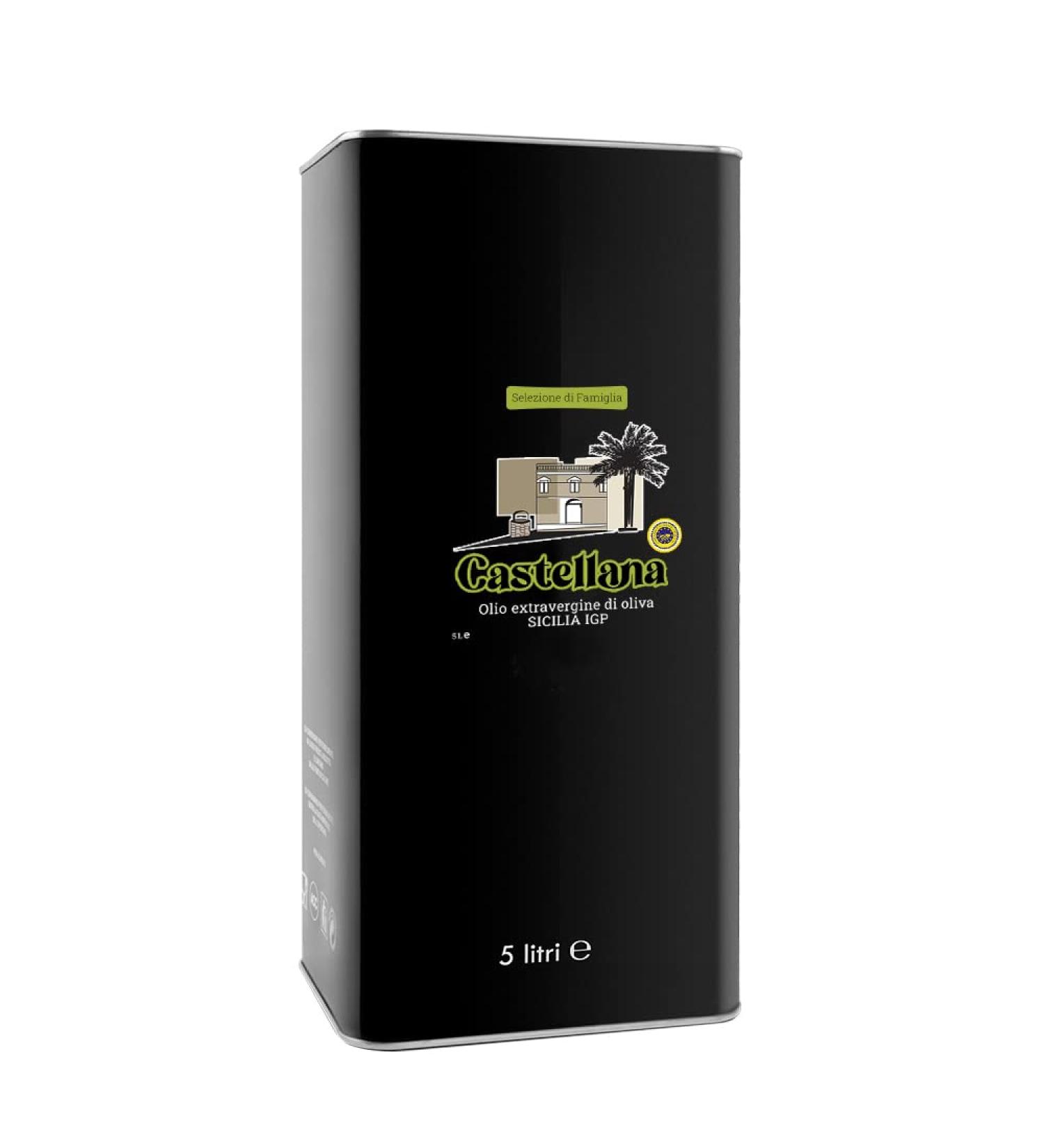 Extra virgin olive oil in a 5-liter tin Sicily IGP - Azienda Agricola Rizzuto family selection - Buy Online on GoSupps.com