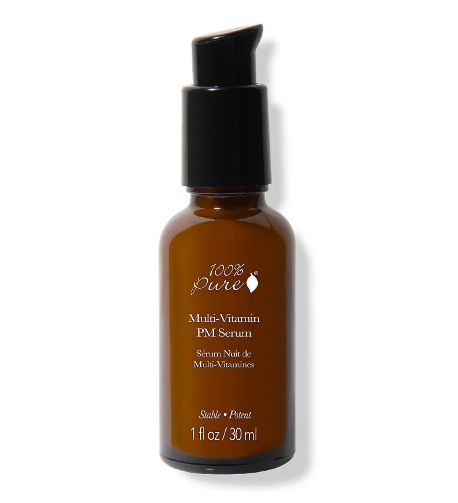 100% PURE Multi-Vitamin PM Face Serum - Anti-Aging Night Moisturizer with Retinol & Antioxidants for Rejuvenation - 1 Fl Oz - Buy Online on GoSupps.com