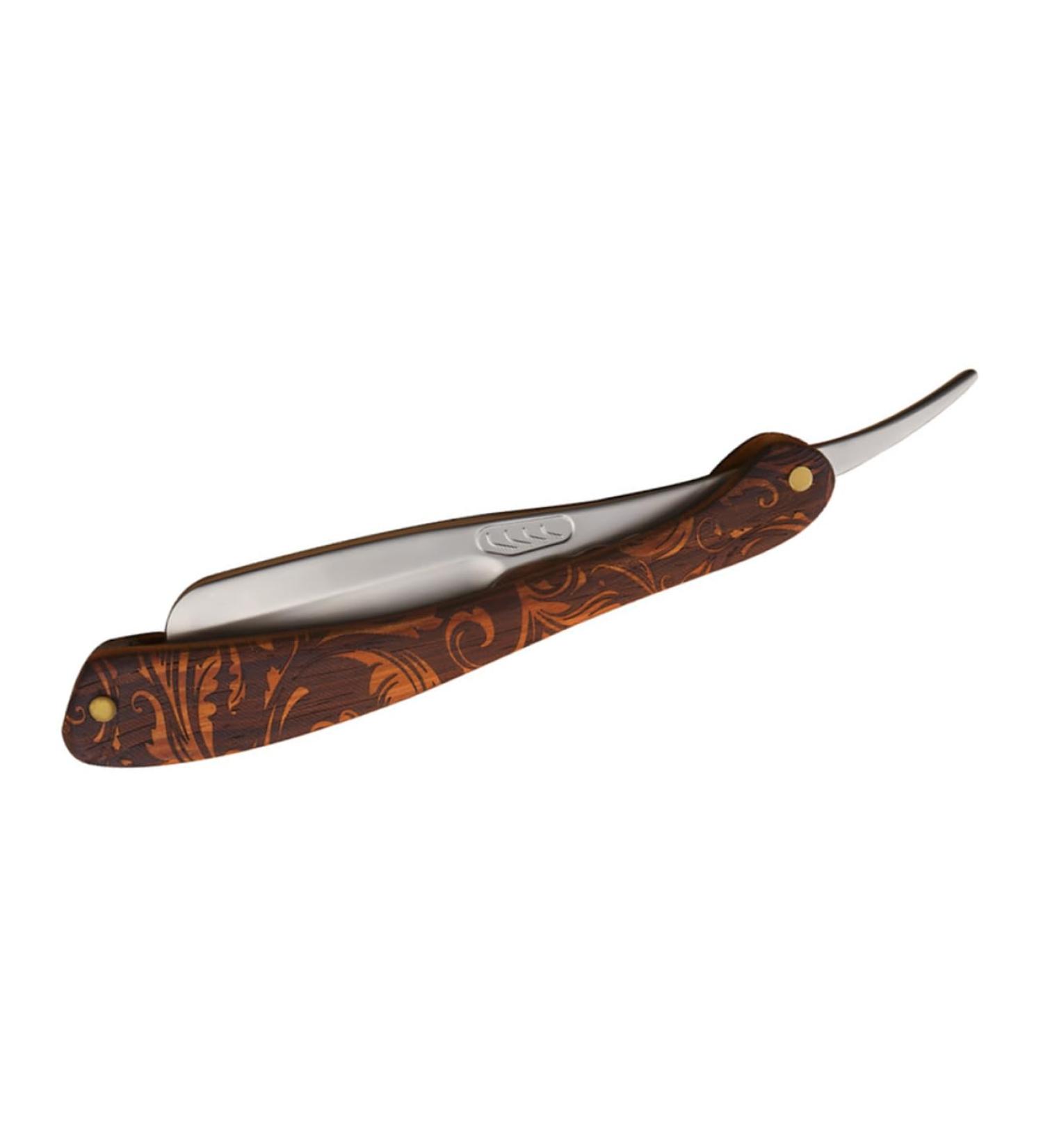 Frcolor Men's Hairdressing Blade Razor | Straight Shave Barber Tools | Premium Wood Handle for Daily Use - Buy Online on GoSupps.com