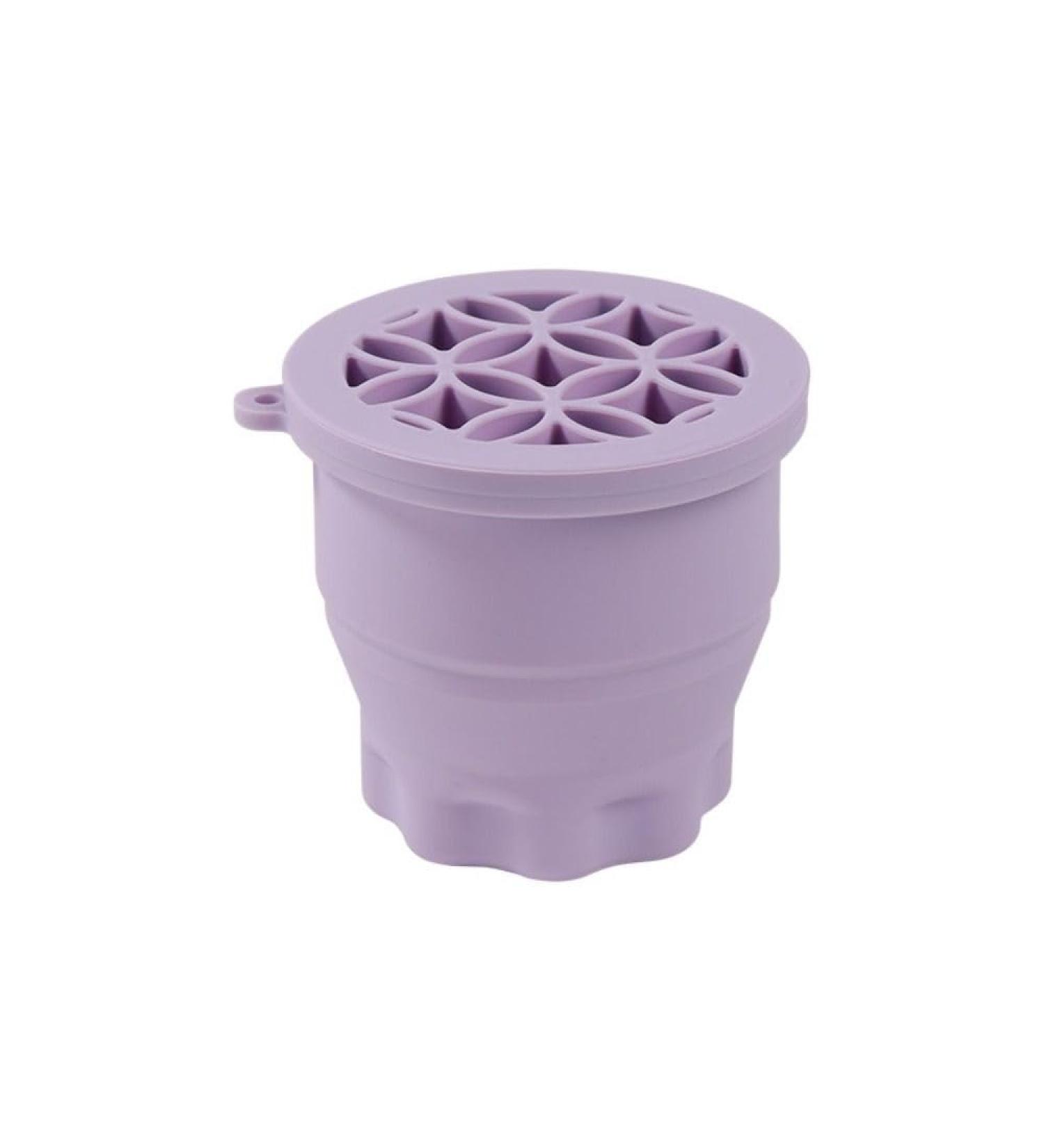 Folding Makeup Brush Cleaning Cup - Silicone Washing & Drying Storage for Beauty Tools | International Shipping - Buy Online on GoSupps.com