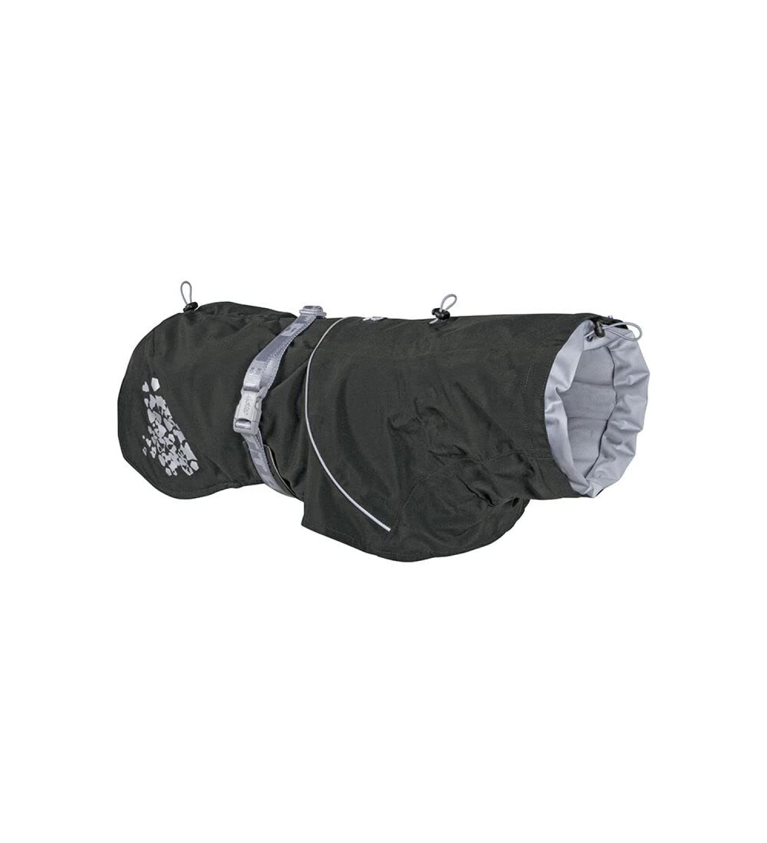 Hurtta Monsoon Dog Raincoat - Waterproof Jacket for Dogs Black 45 cm (18 in) with Reflectors - International Shipping Available - Buy Online on GoSupps.com