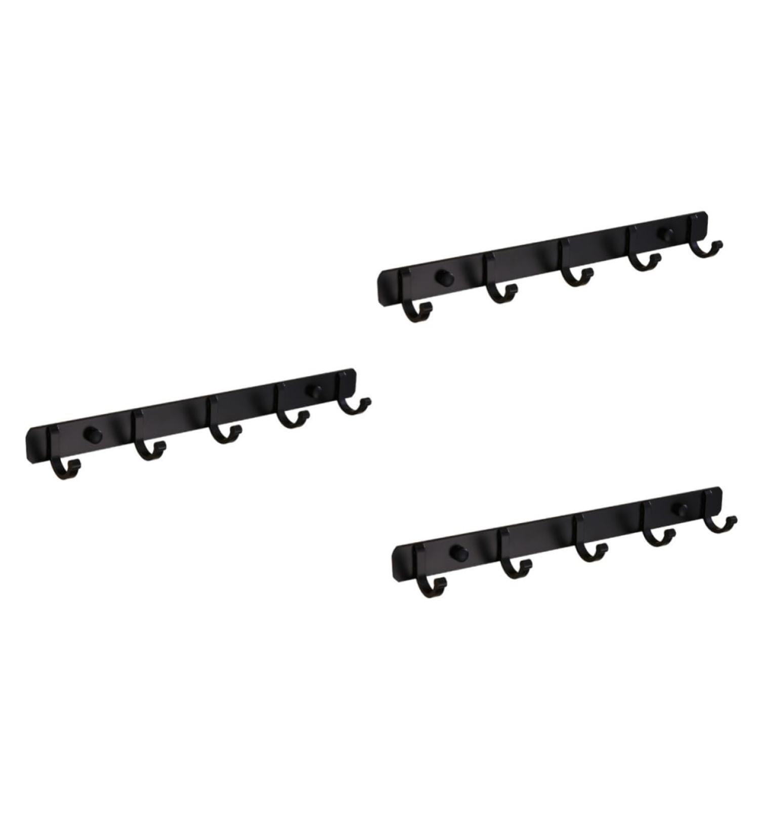 Alipis 3 Pcs Wall Mounted Clothes Hanger Towel Hanger Door Hanger Hook Coat Hanger Handbag 36X3CMx3pcs Blackx3pcs - Buy Online on GoSupps.com